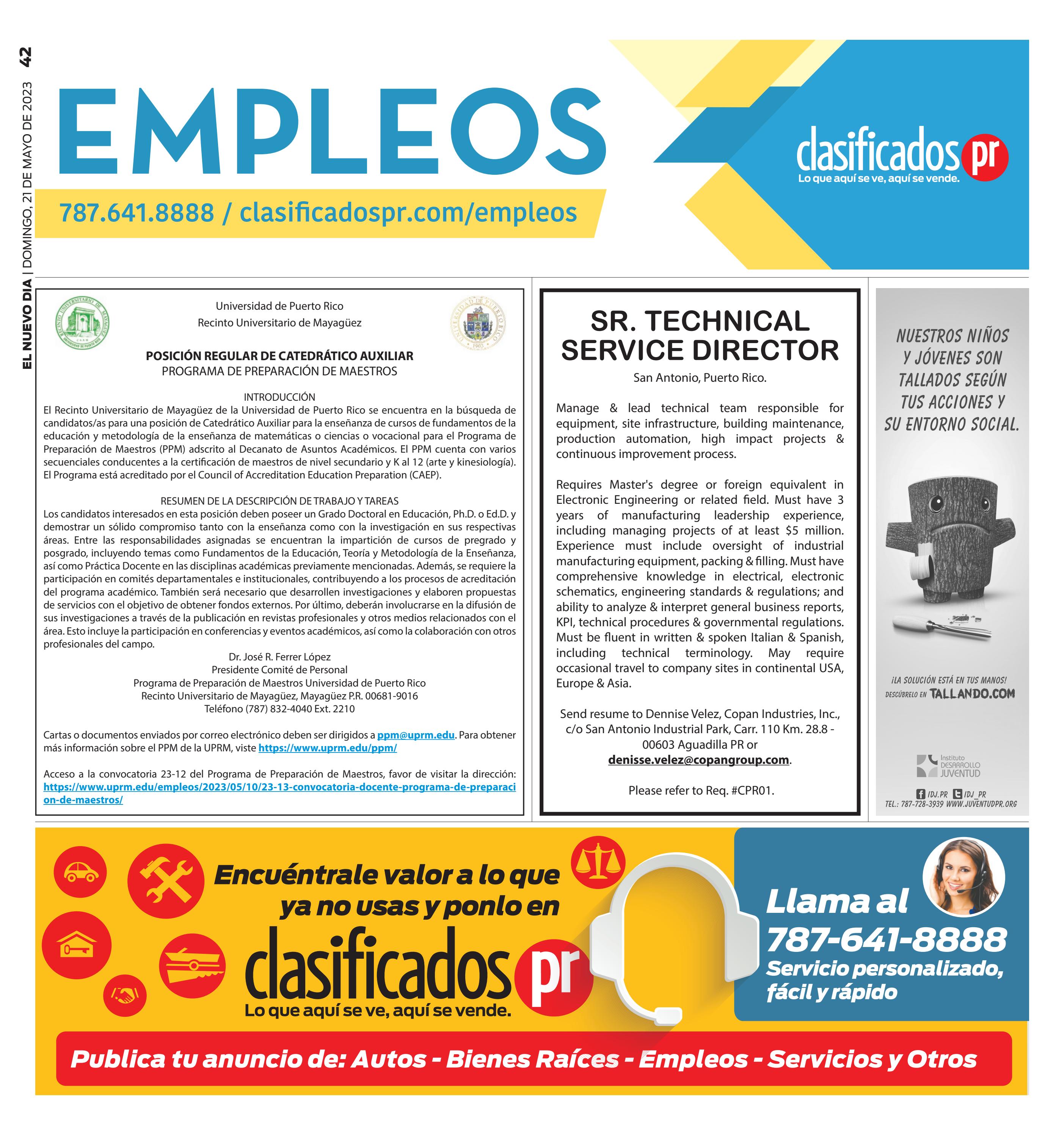 Empleos PR 05 21 2023 By ClasificadosPR Issuu Empleos PR 05 21 2023 By ClasificadosPR Issuu