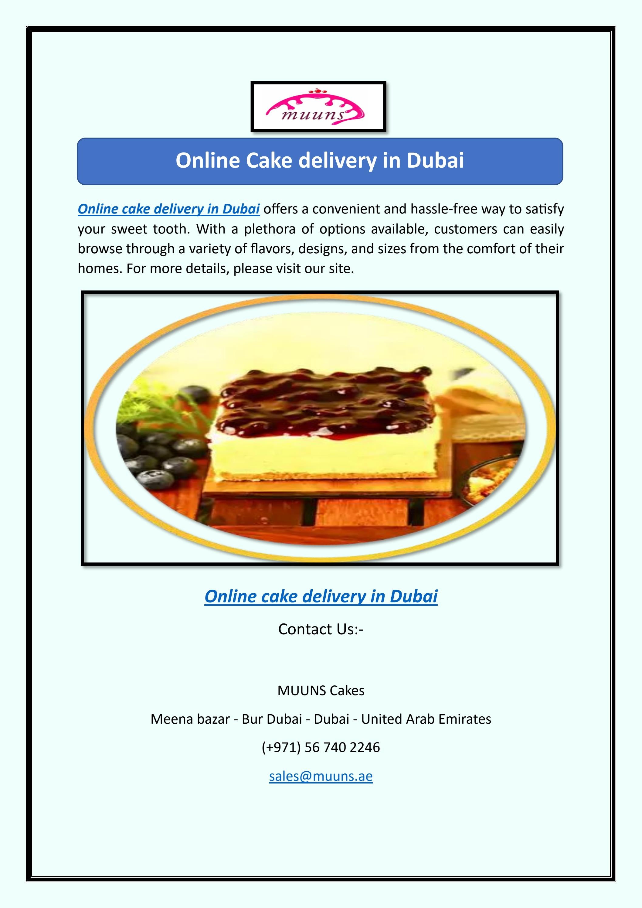 Online Cake delivery in Dubai by easoar soon Issuu