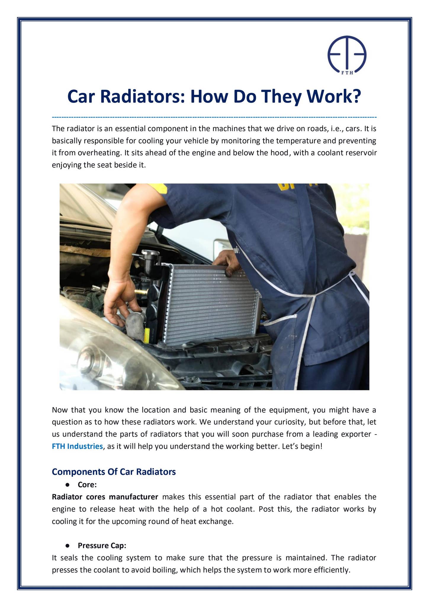 Car Radiators: How Do They Work? by FTH Industries - Issuu, image size:1449x2048