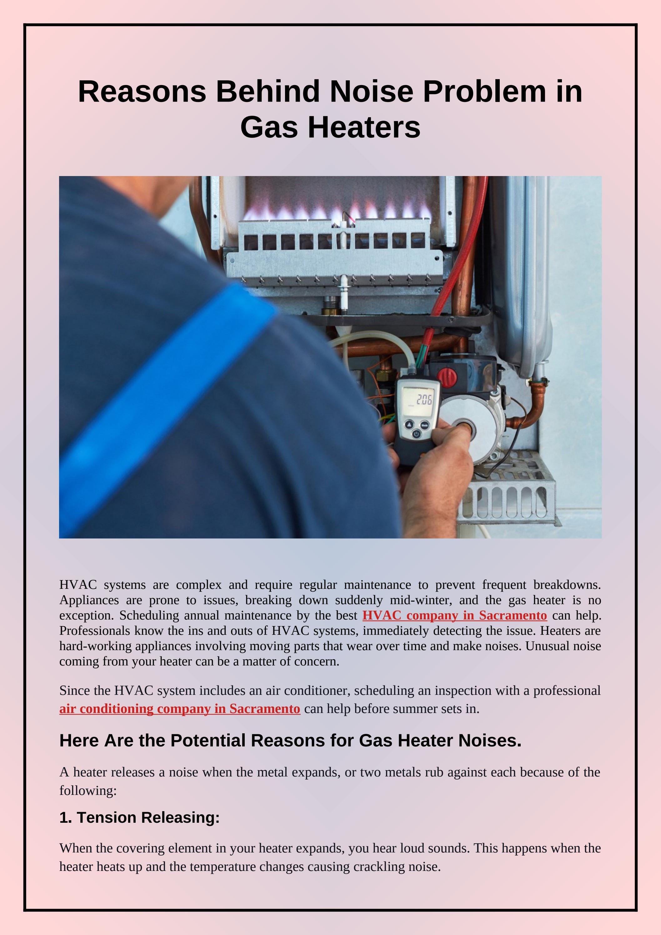 Reasons Behind Noise Problem in Gas Heaters by Ace Plumbing Issuu