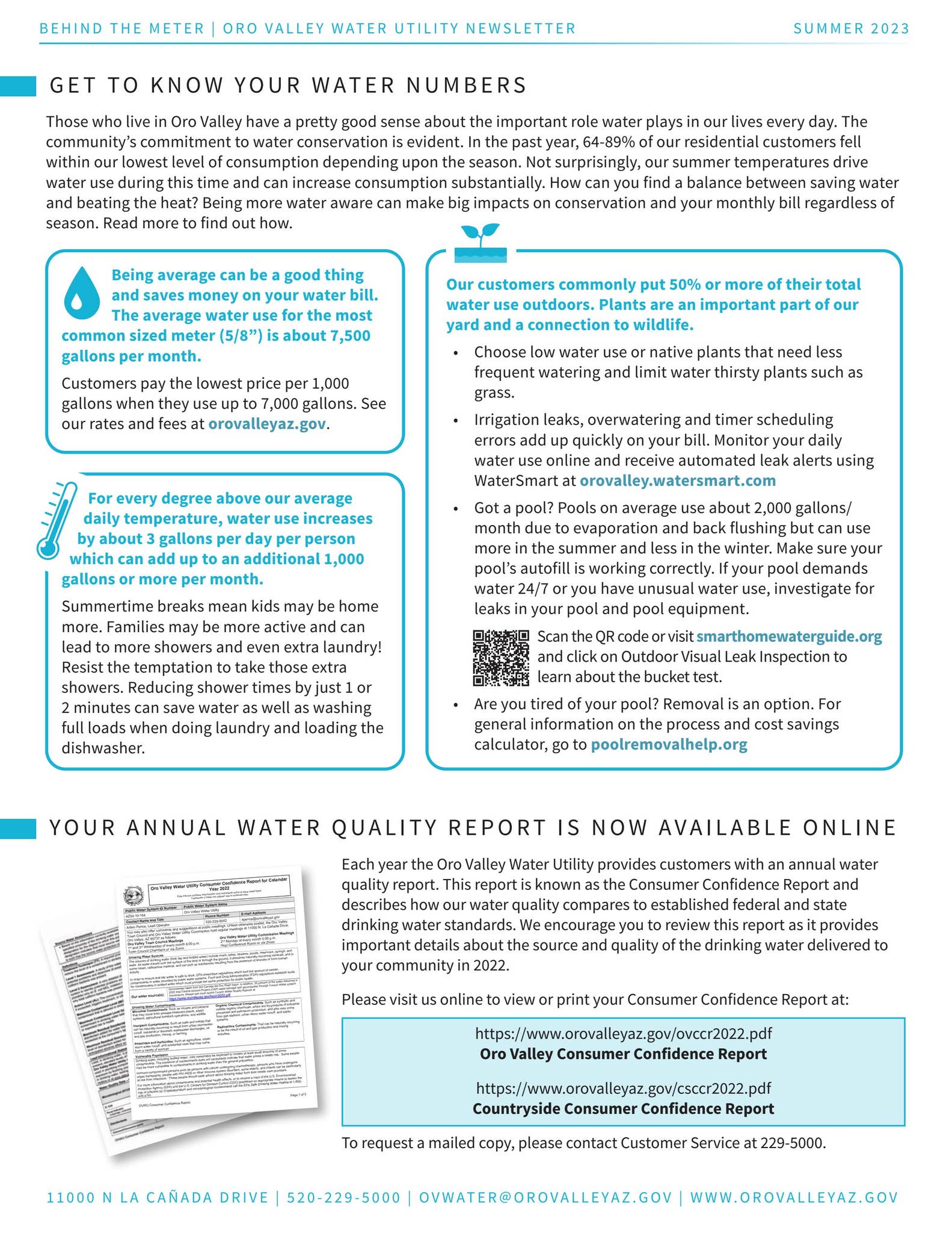 Utility Newsletter Examples Behind the Meter Water Utility Newsletter Summer 2023 by Town of Oro ...