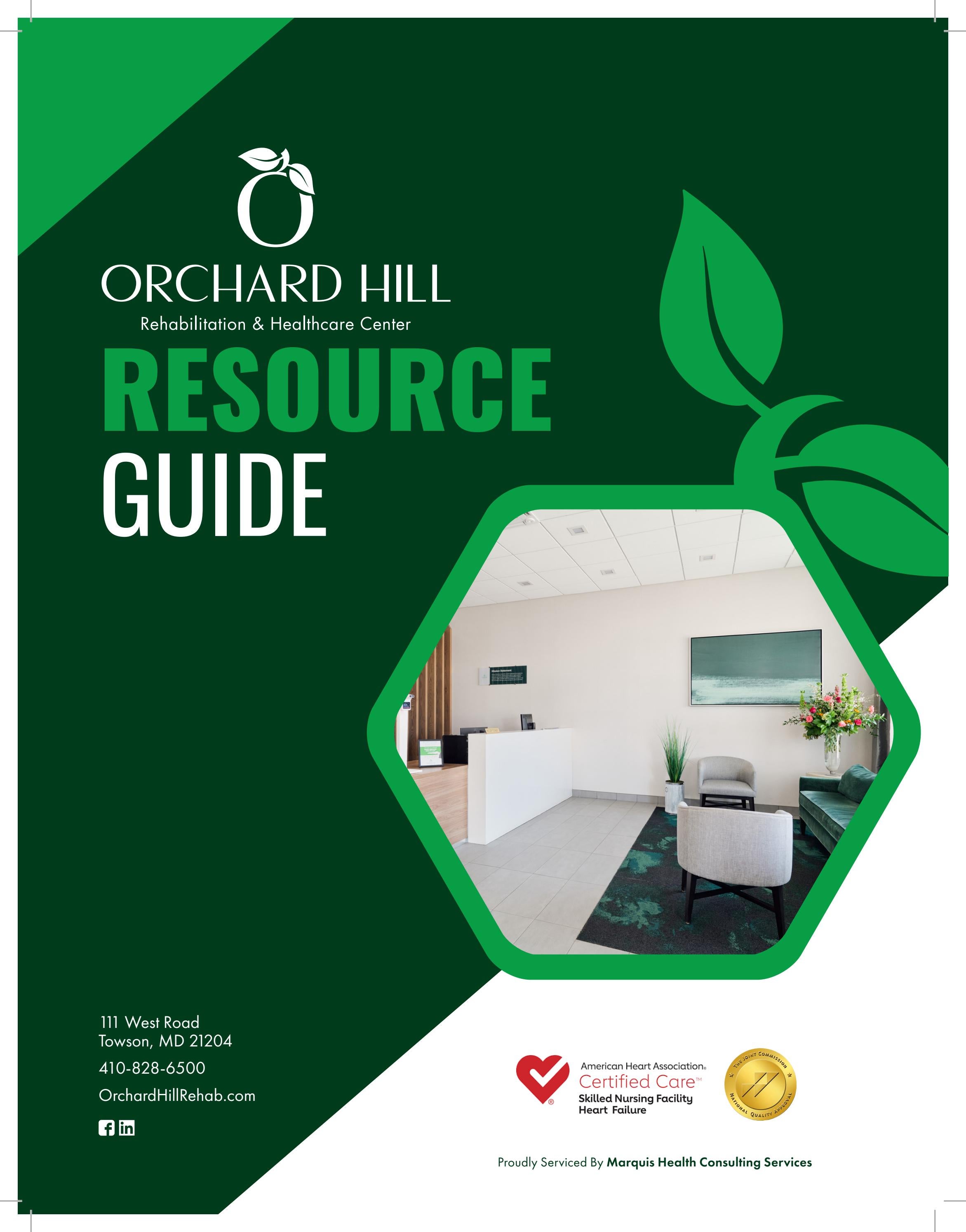 Orchard Hill Rehabilitation & Healthcare Resource Guide by MarquisHealthConsultingServices Issuu