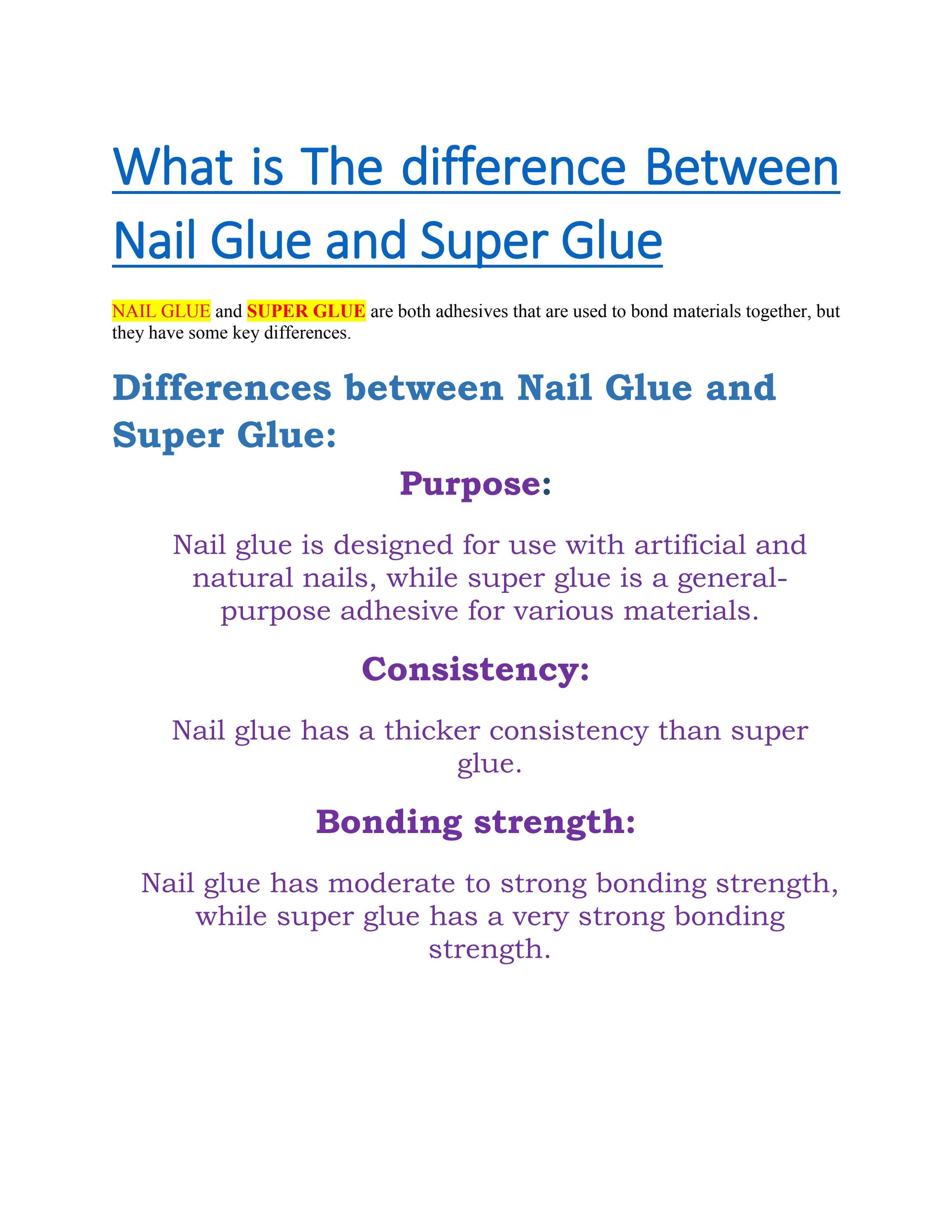 Nail glue vs Super GLue by Computer Science Issuu