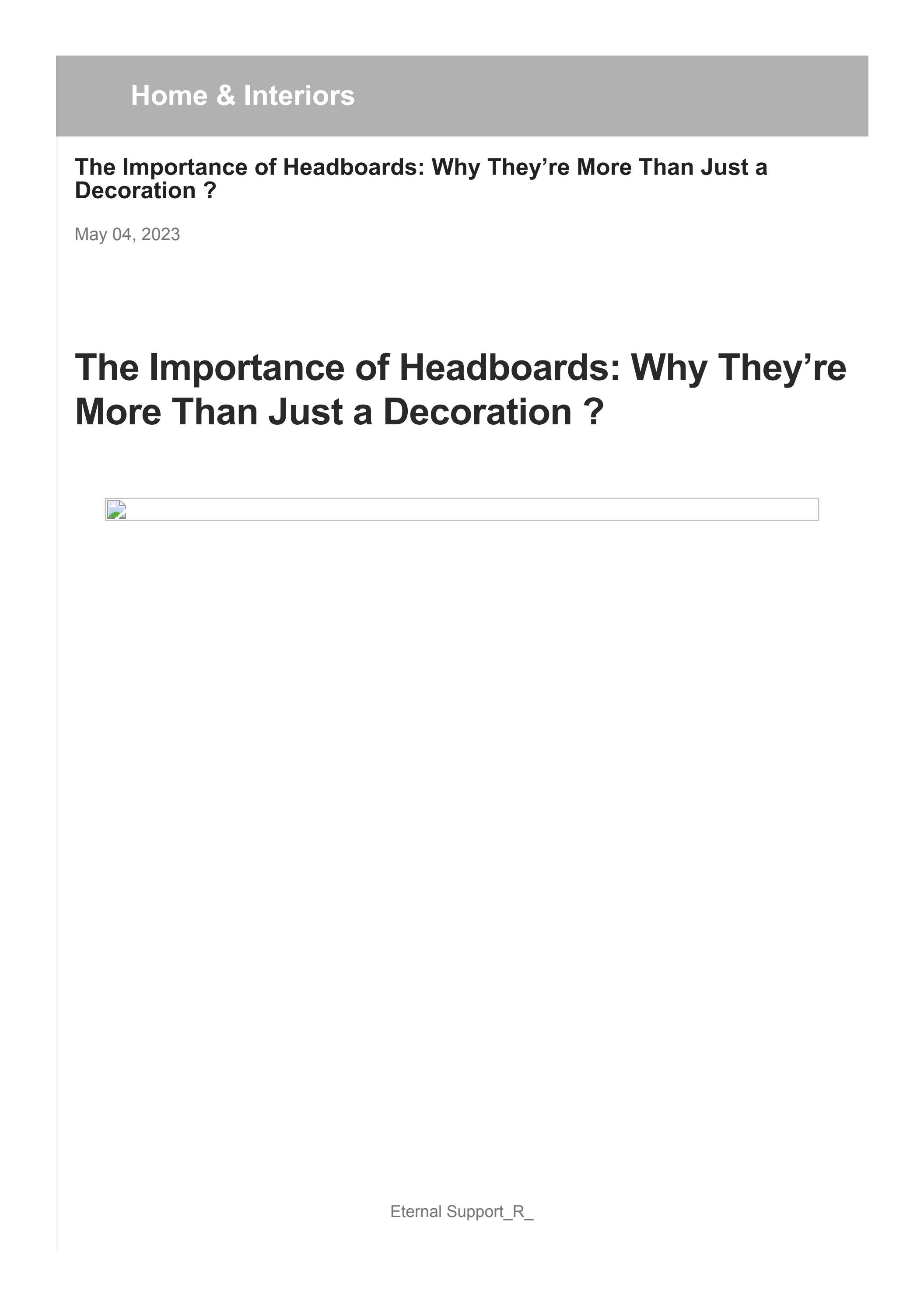 THE IMPORTANCE OF HEADBOARDS WHY THEY ARE MORE THAN UST A DECORATION