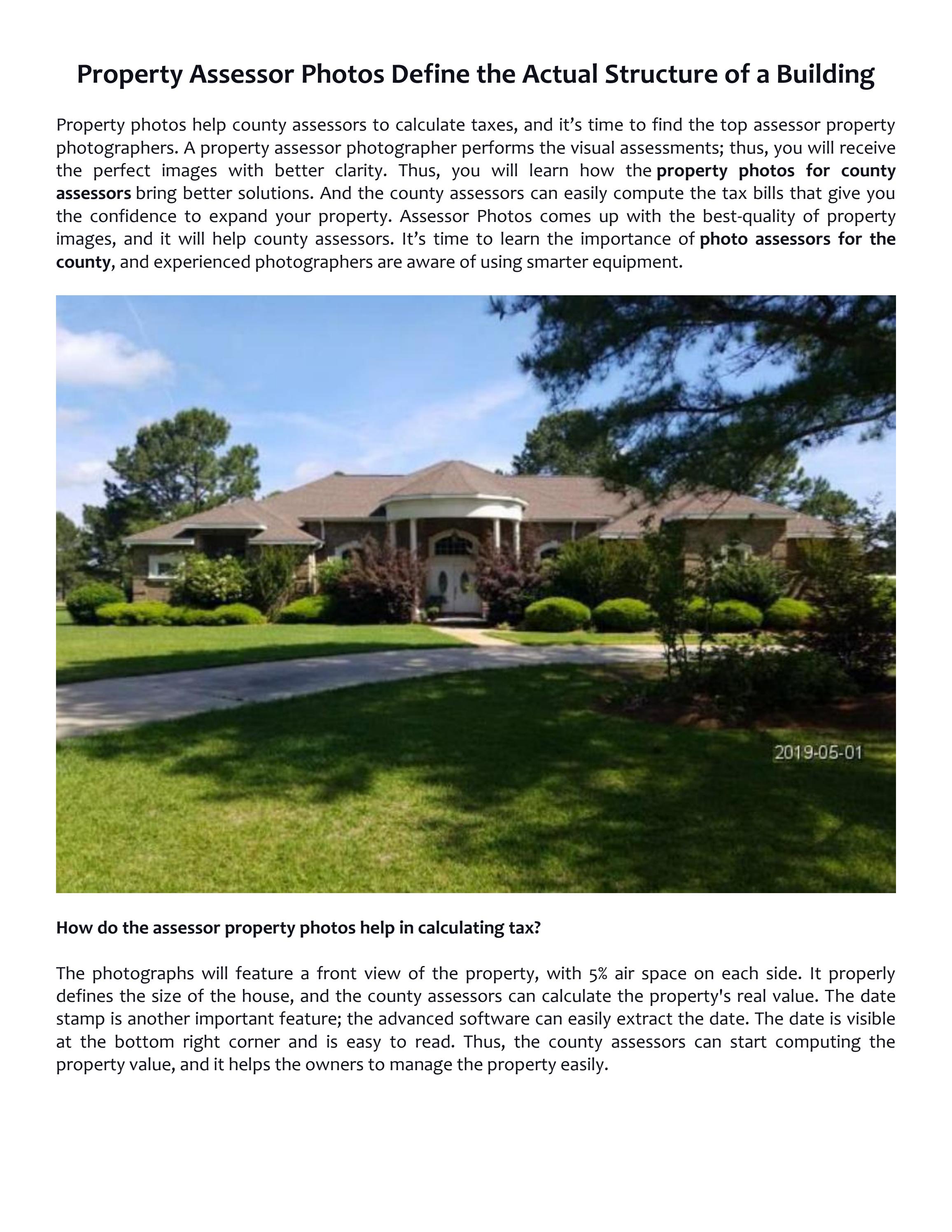 Property Assessor Photos Define the Actual Structure of a Building by