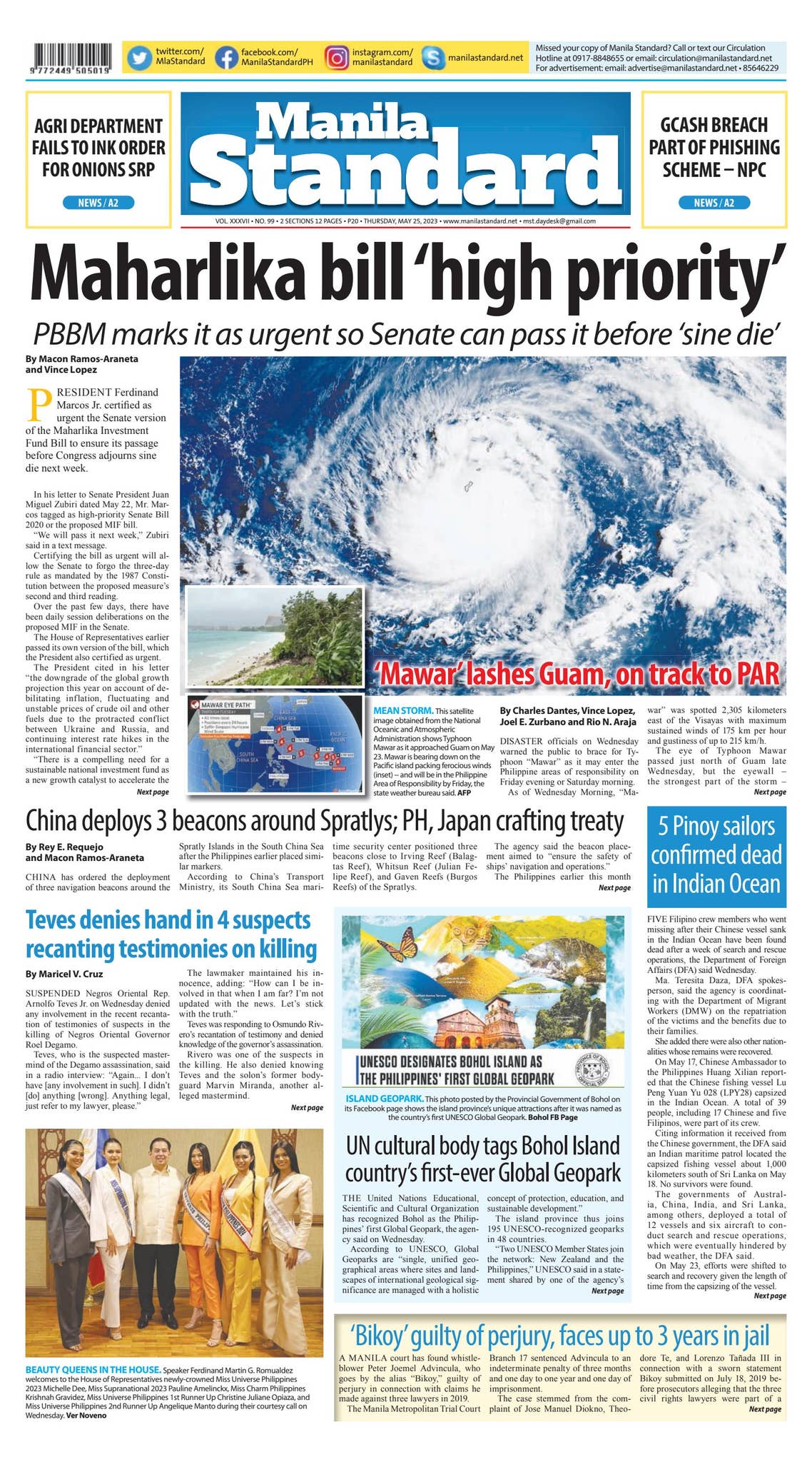 Manila Standard - 2023 May 25 - Thursday by Manila Standard - Issuu