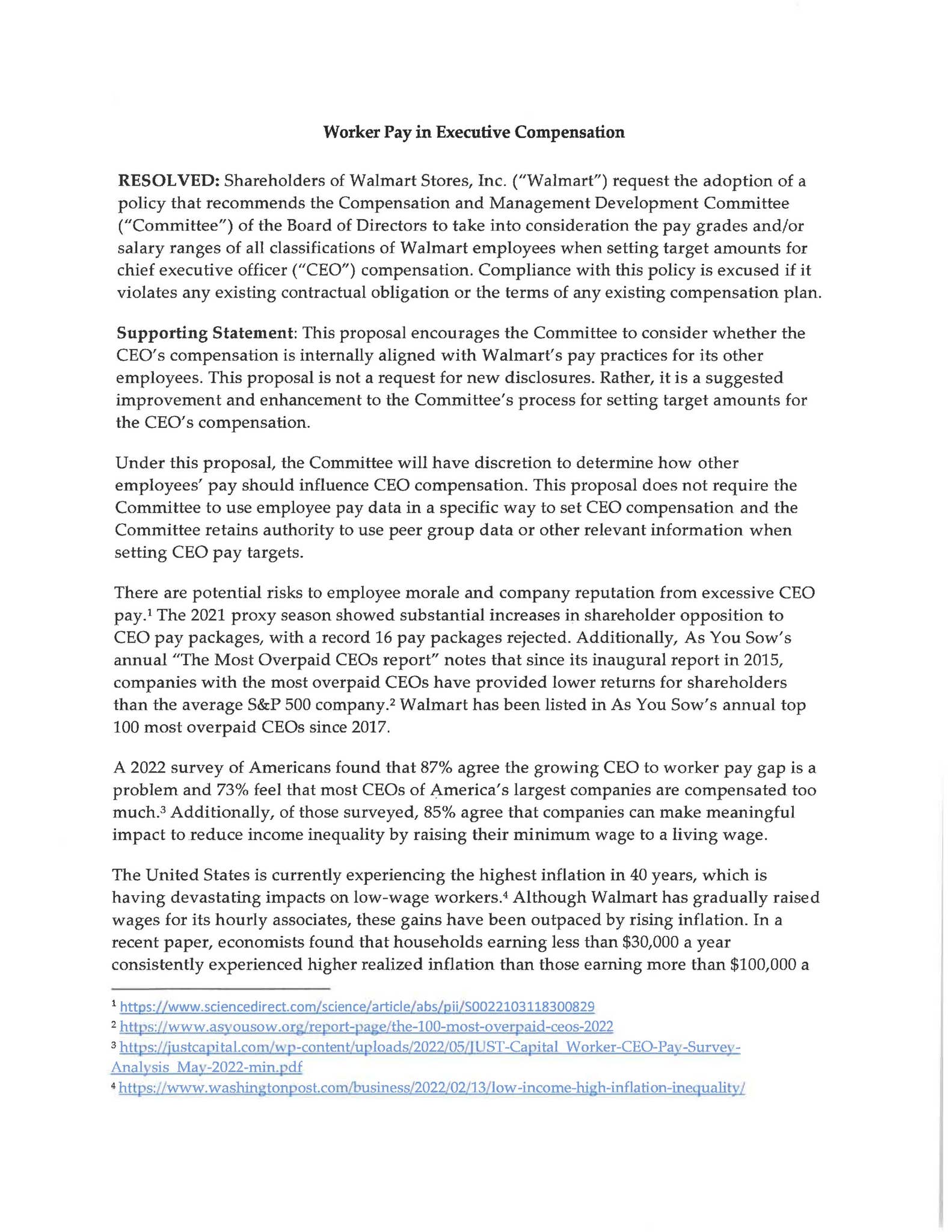 Walmart Equity Reesearch Comp Set Walmart 2023 Worker Pay in Executive Compensation by Intercommunity ...