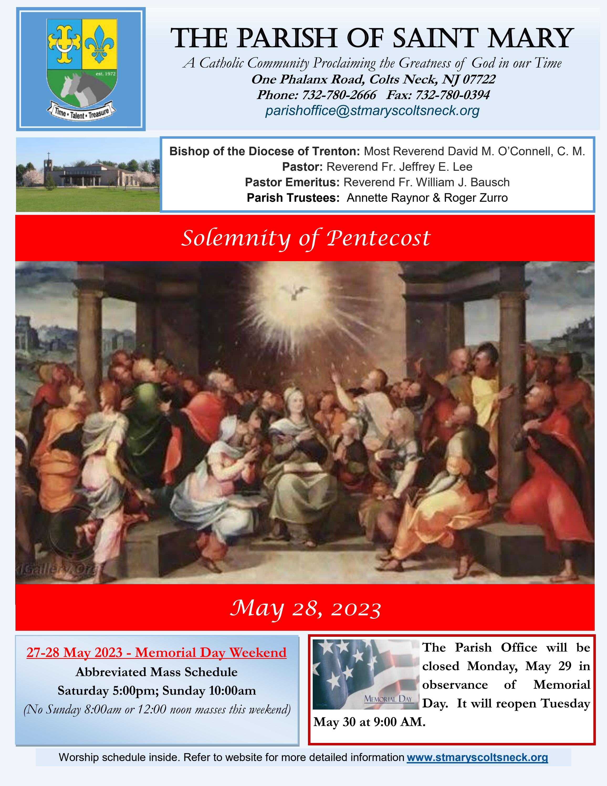May 28 2023 Pentecost By The Parish Of Saint Mary Issuu