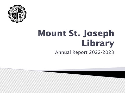 Cover of "MSJ Library Annual Report 2022-23"