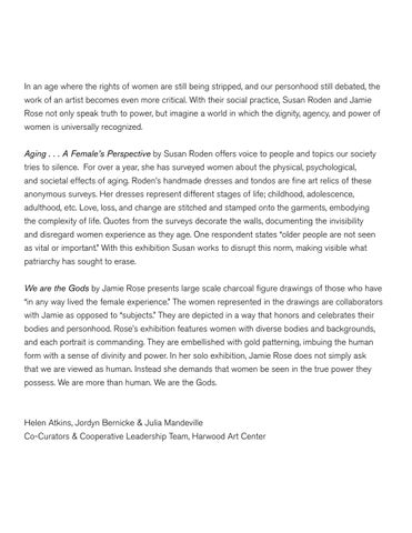 We are the Gods // Aging . . . A Female's Perspective - Exhibition 灯饰目录 第 3 页
