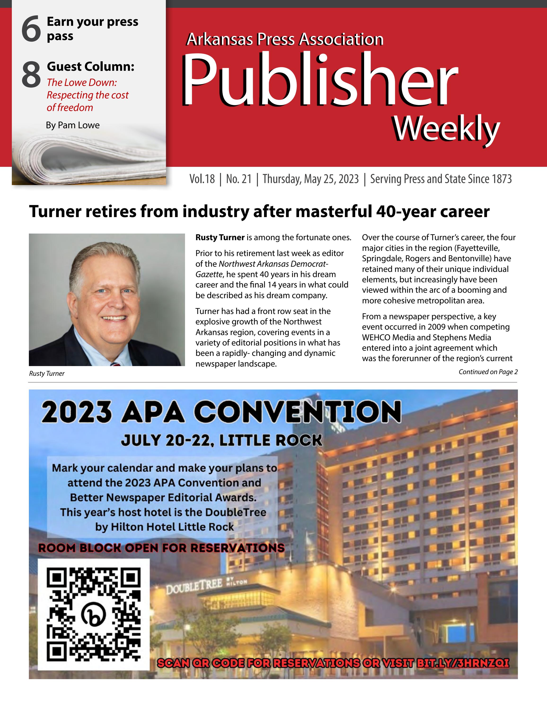 Arkansas Publisher Weekly May 25, 2023 by Arkansas Press Association