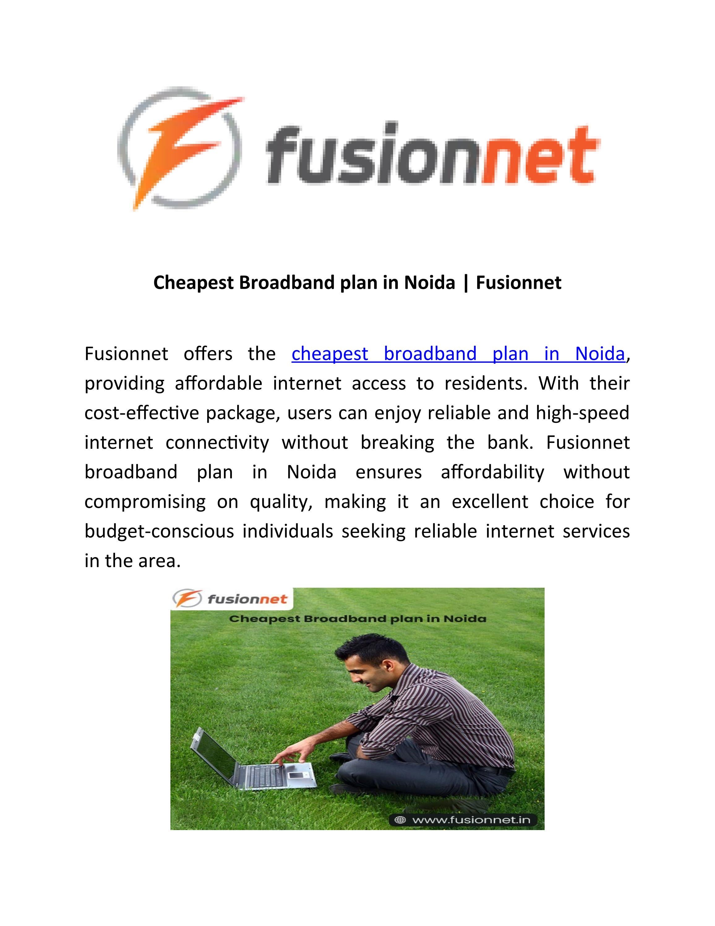Cheapest Broadband plan in Noida by Issuu