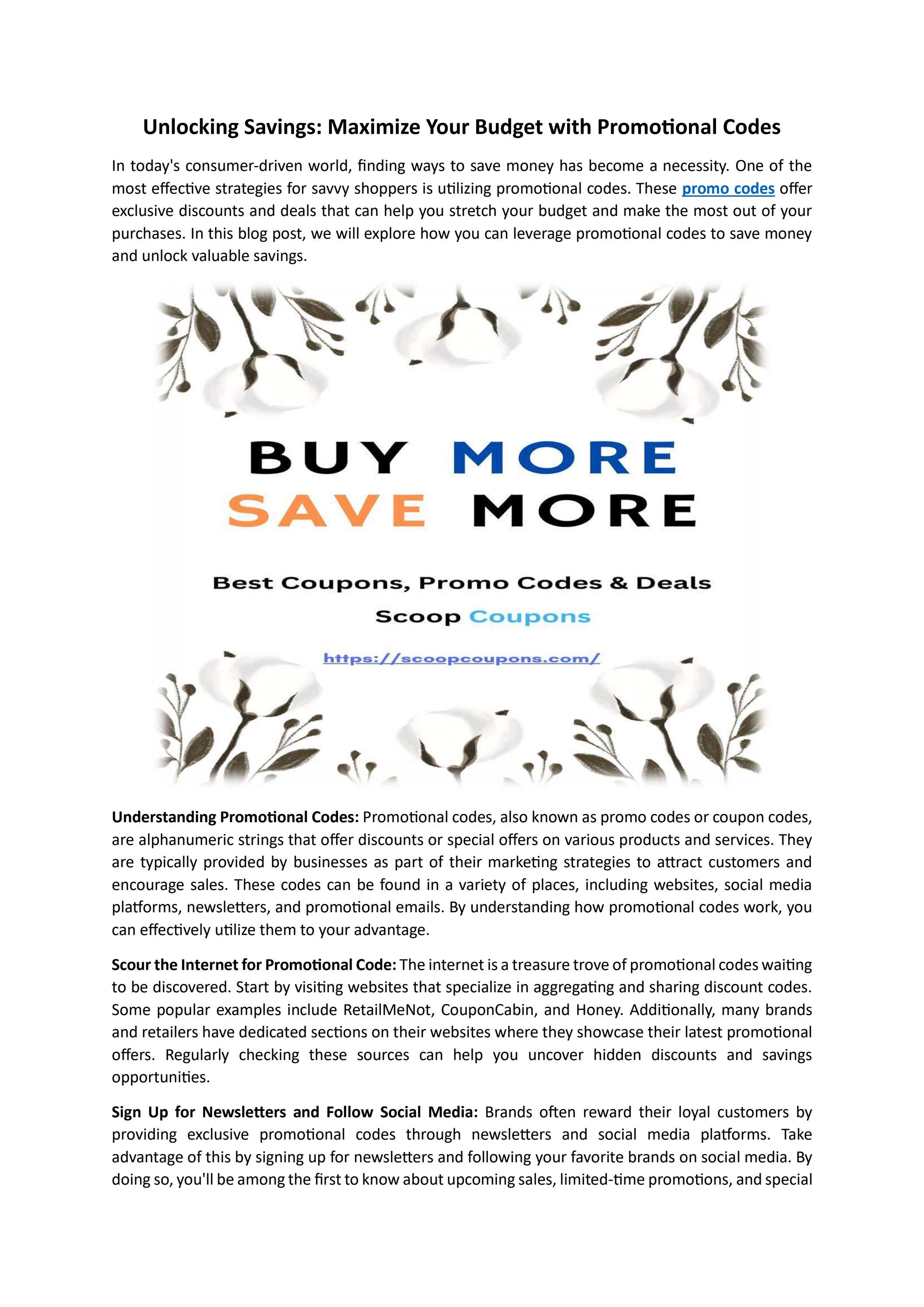 Maximize Your Budget with Promotional Codes by Hip Hook Coupons Code