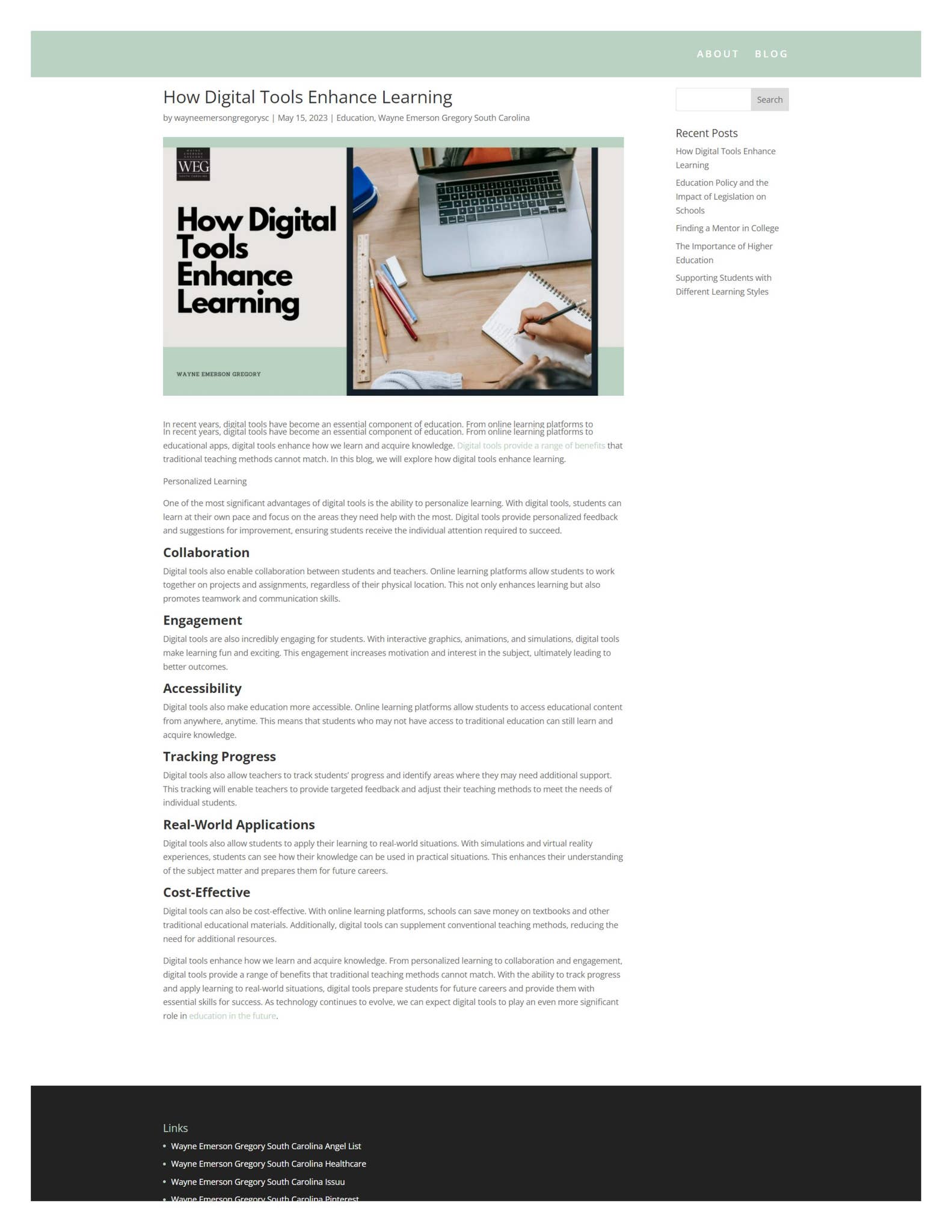 How Digital Tools Enhance Learning | Wayne Emerson Grregory SC by Wayne ...