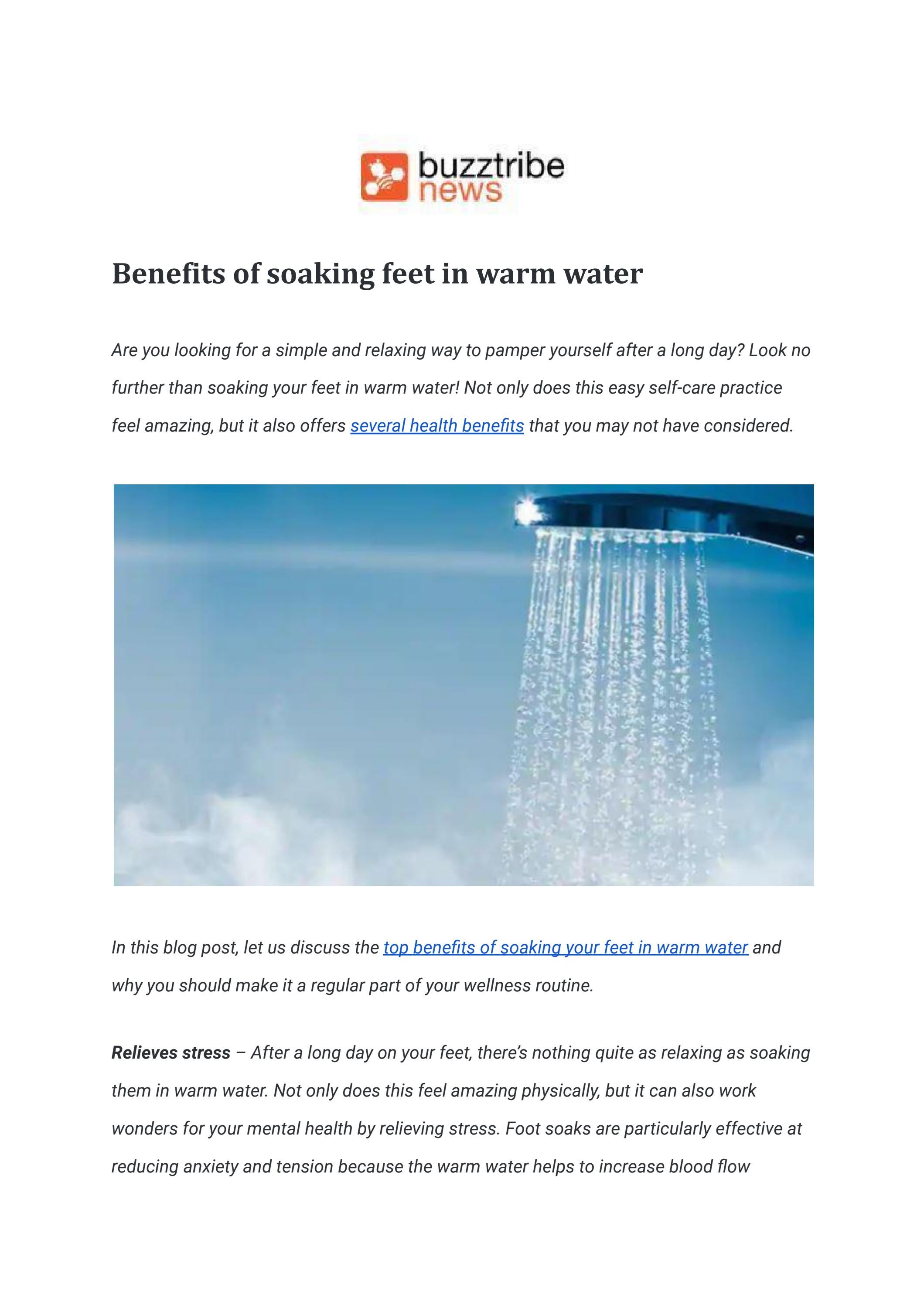 Benefits of soaking feet in warm water by hellotravel01 Issuu