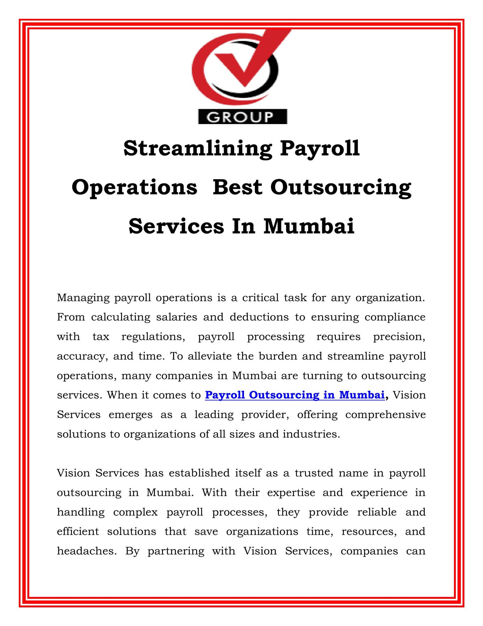Streamlining Payroll Operations Best Outsourcing Services In Mumbai by ...