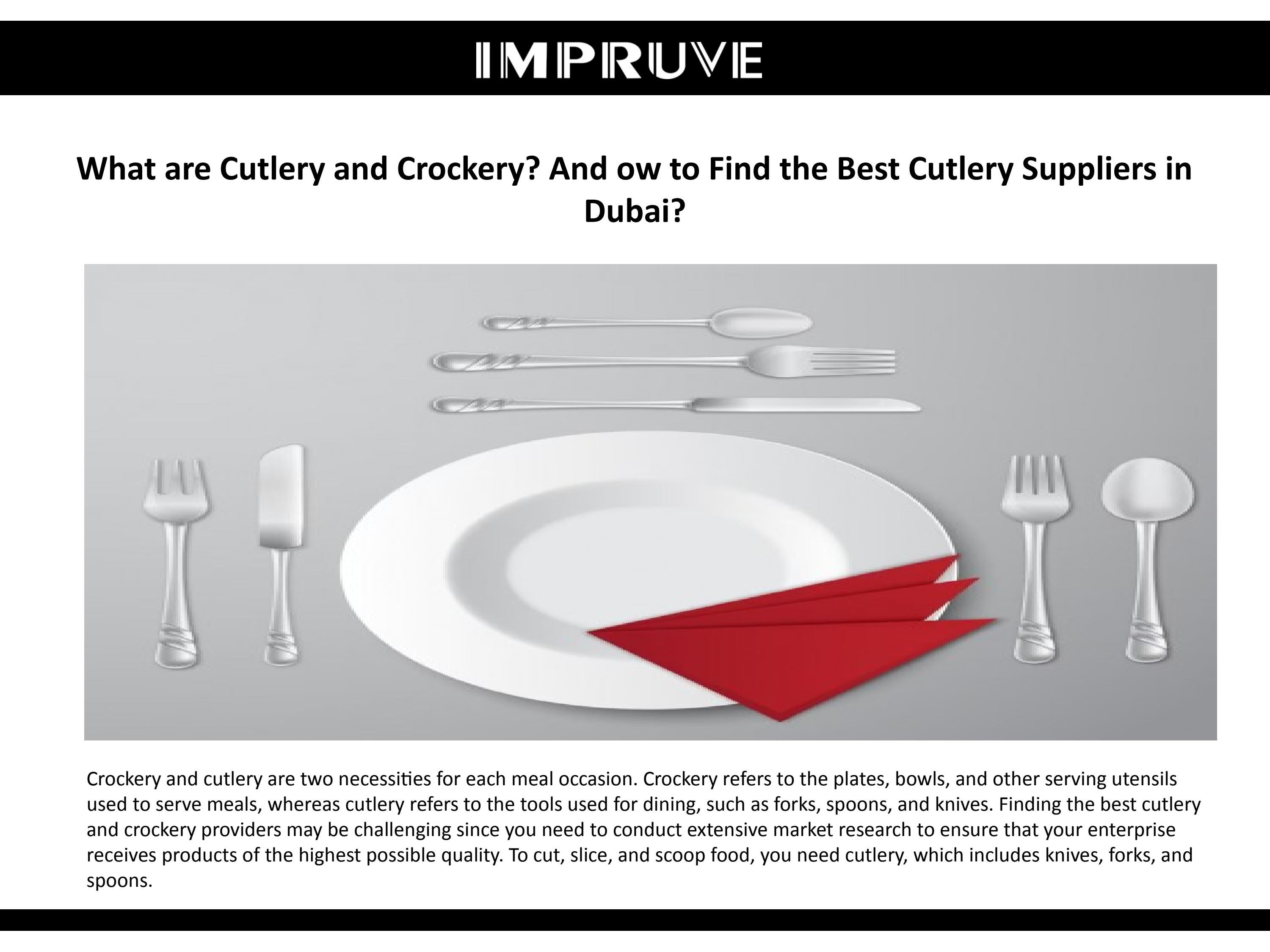 What are Cutlery and Crockery? And how to Find the Best Cutlery