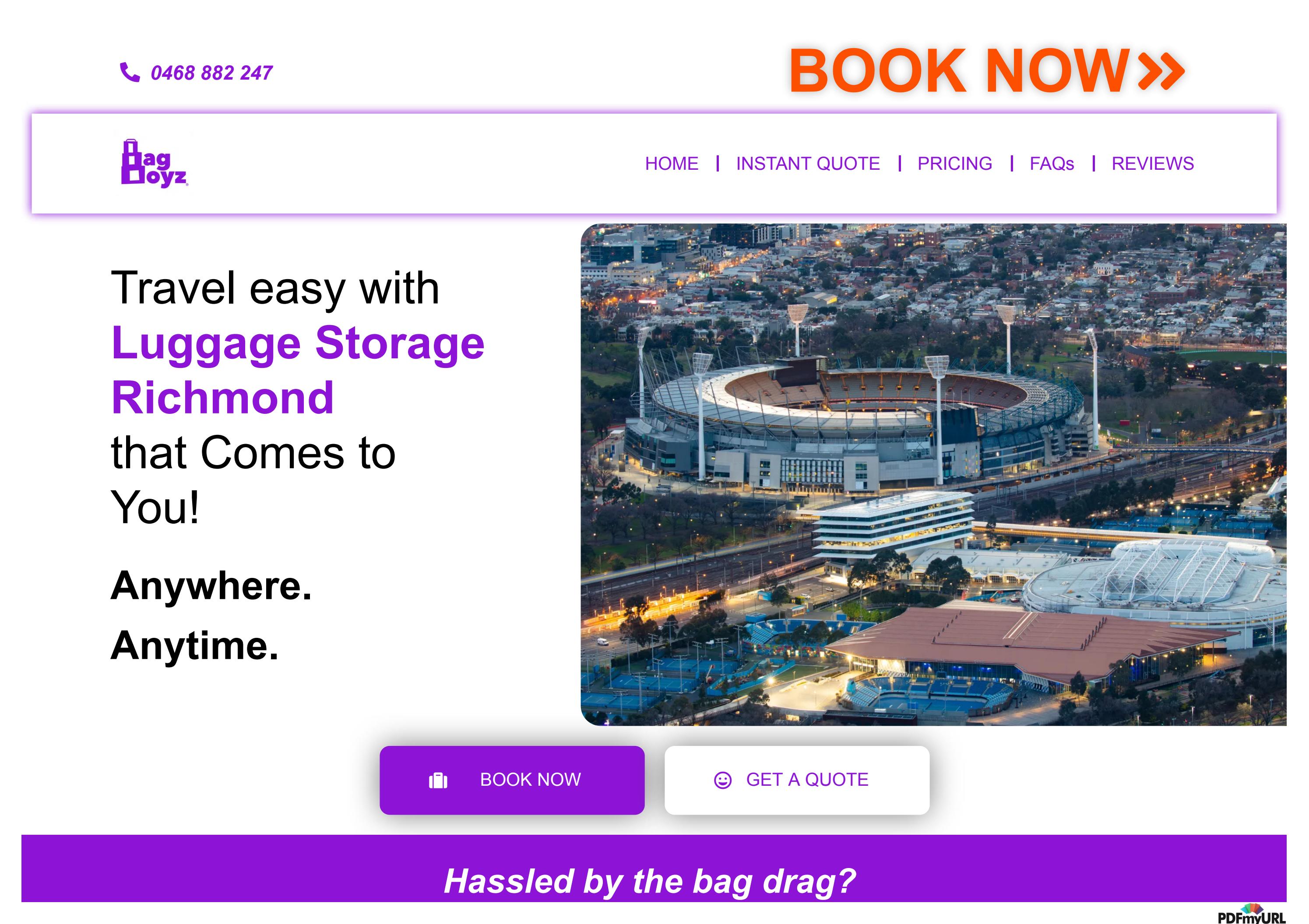 Secure and Affordable Luggage Storage Options in Richmond by bagboyz