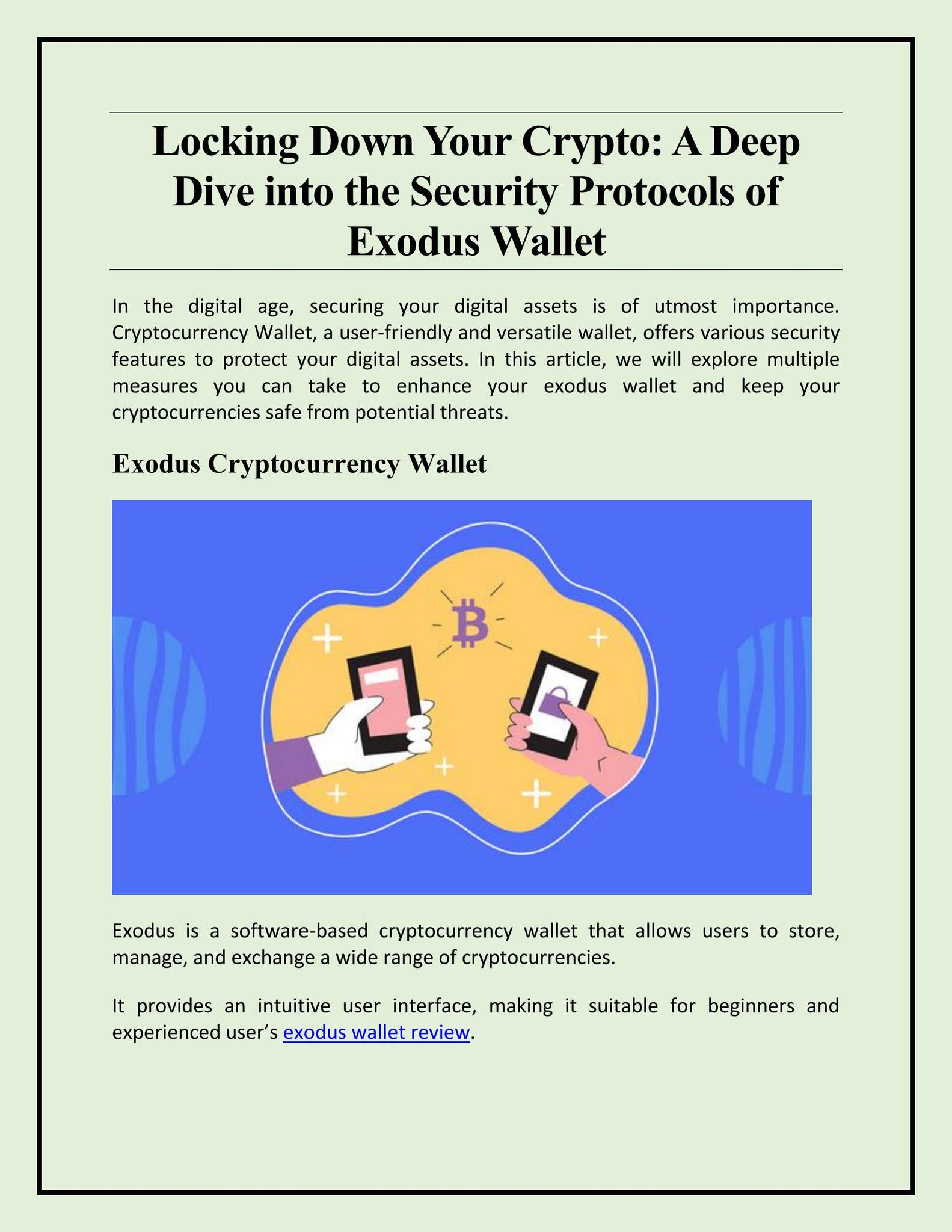 Locking Down Your Crypto: A Deep Dive into the Security Protocols of Exodus  Wallet by totustuusnet - Issuu