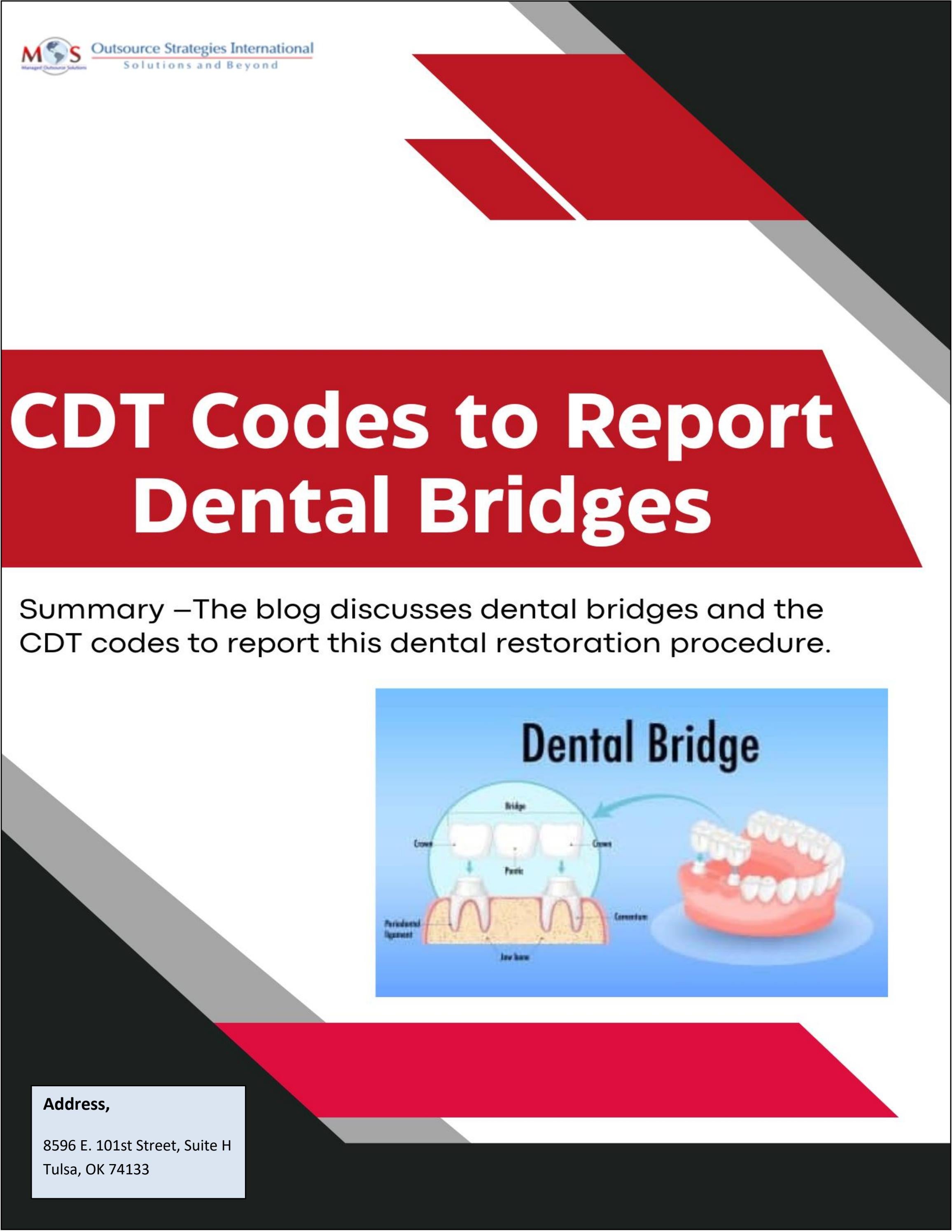 CDT Codes to Report Dental Bridges by Outsource Strategies