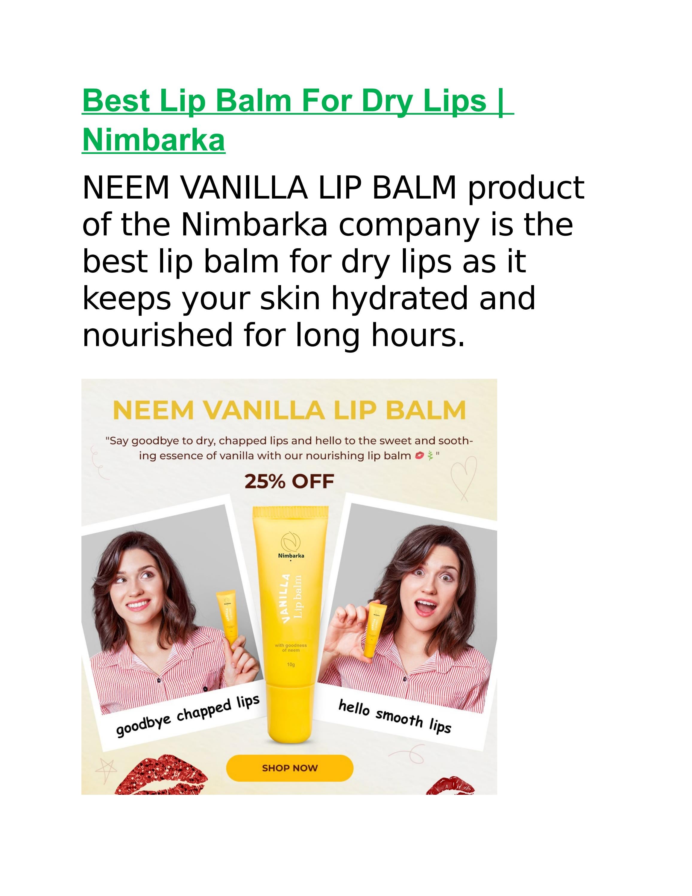 Best Lip Balm For Dry Lips Nimbarka by Nimbarka Neem Issuu