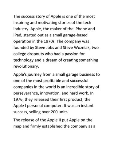 Apple Success Story: Unveiling Innovation and Growth Secrets