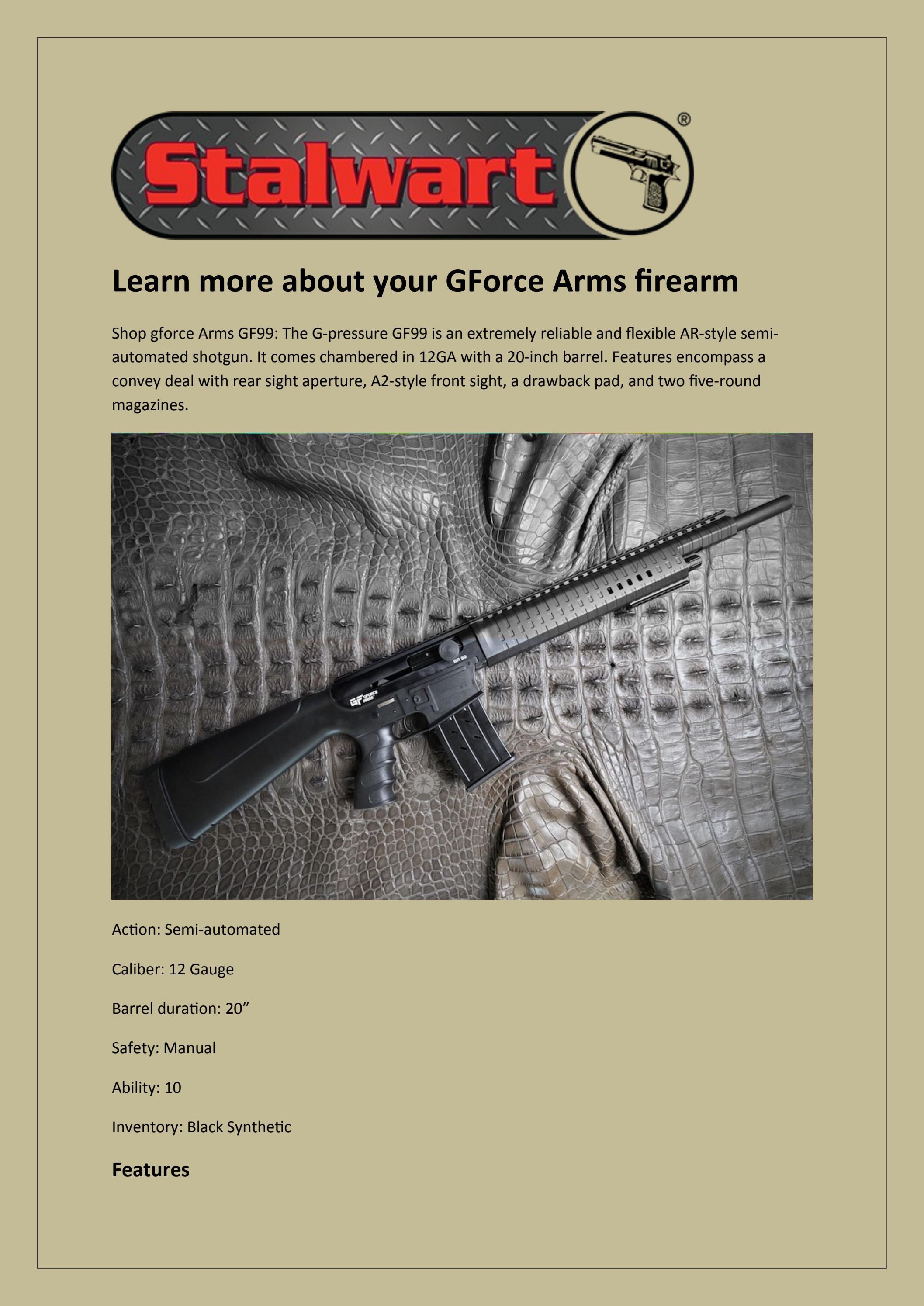 Learn more about your GForce Arms firearm by jacob joh Issuu