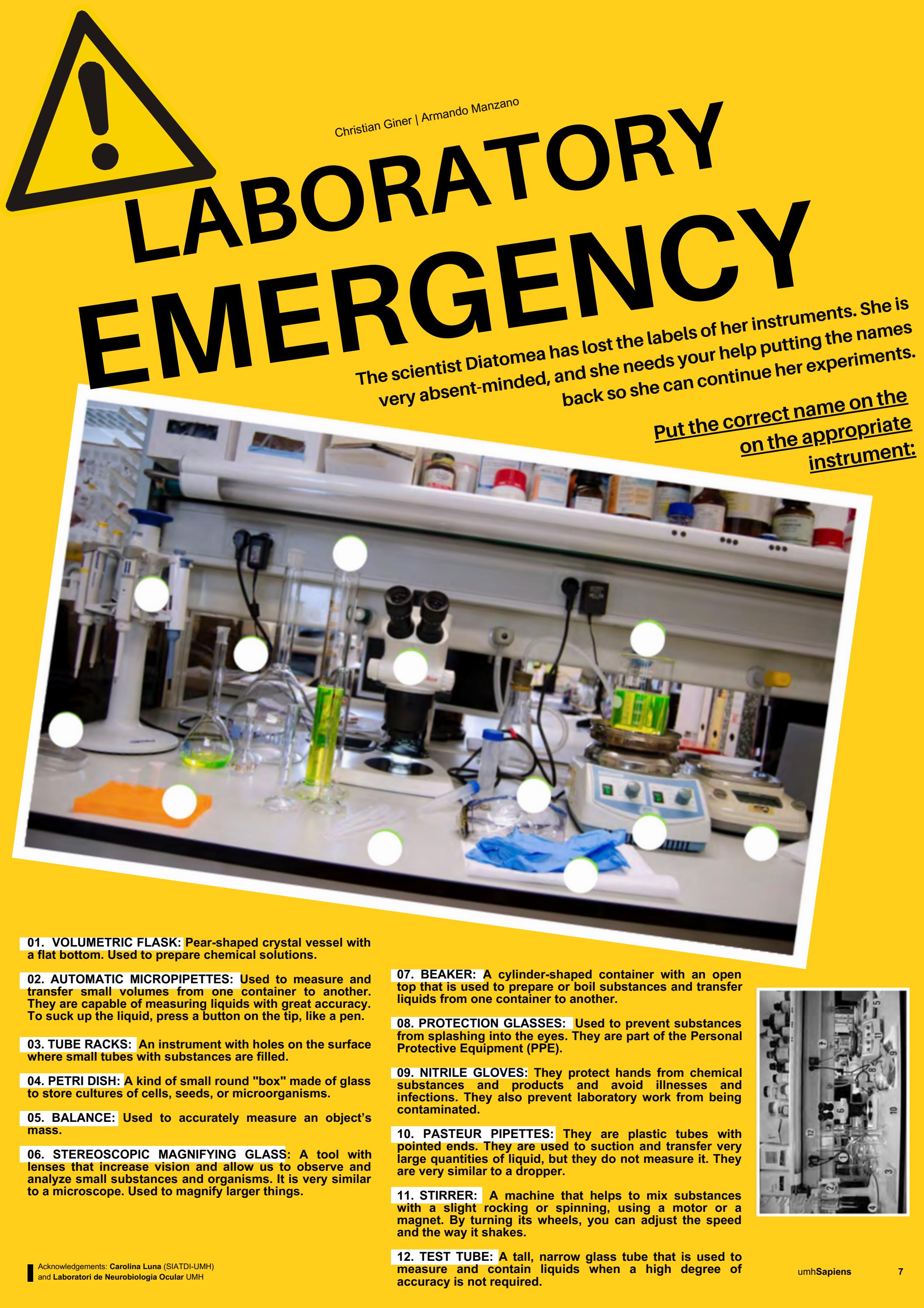Laboratory Emergency! by UMH Sapiens Issuu