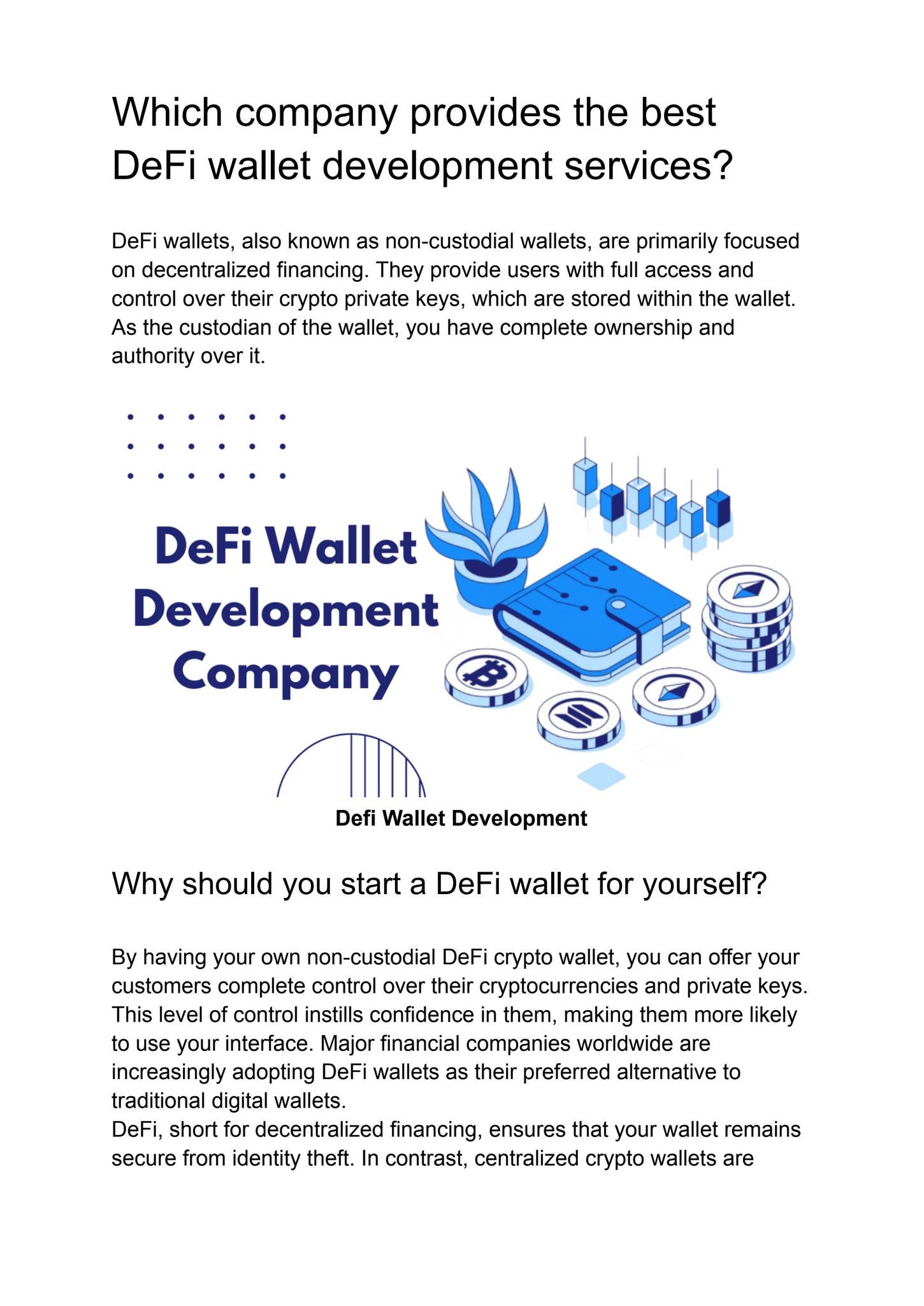 Which company provides the best DeFi wallet development services? by flynn  rider - Issuu