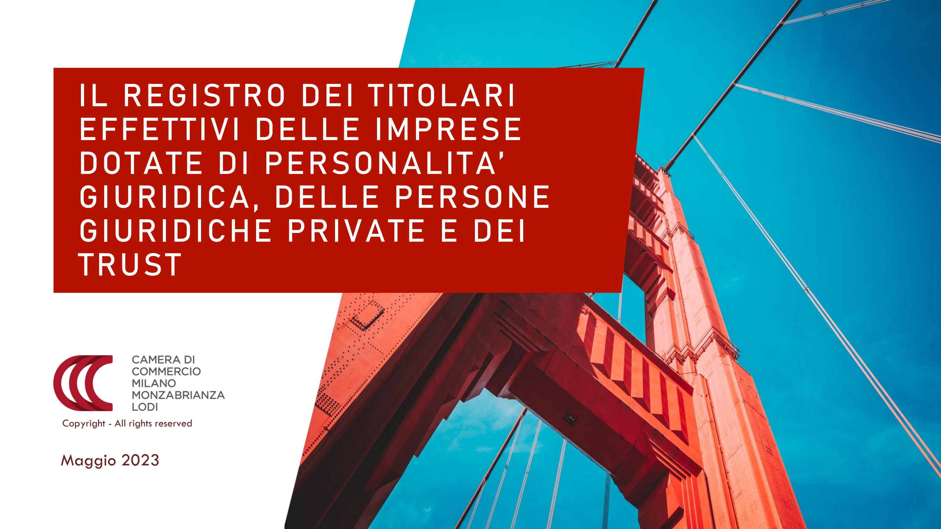 Il registro dei titolari effettivi by Camera di commercio di Milano