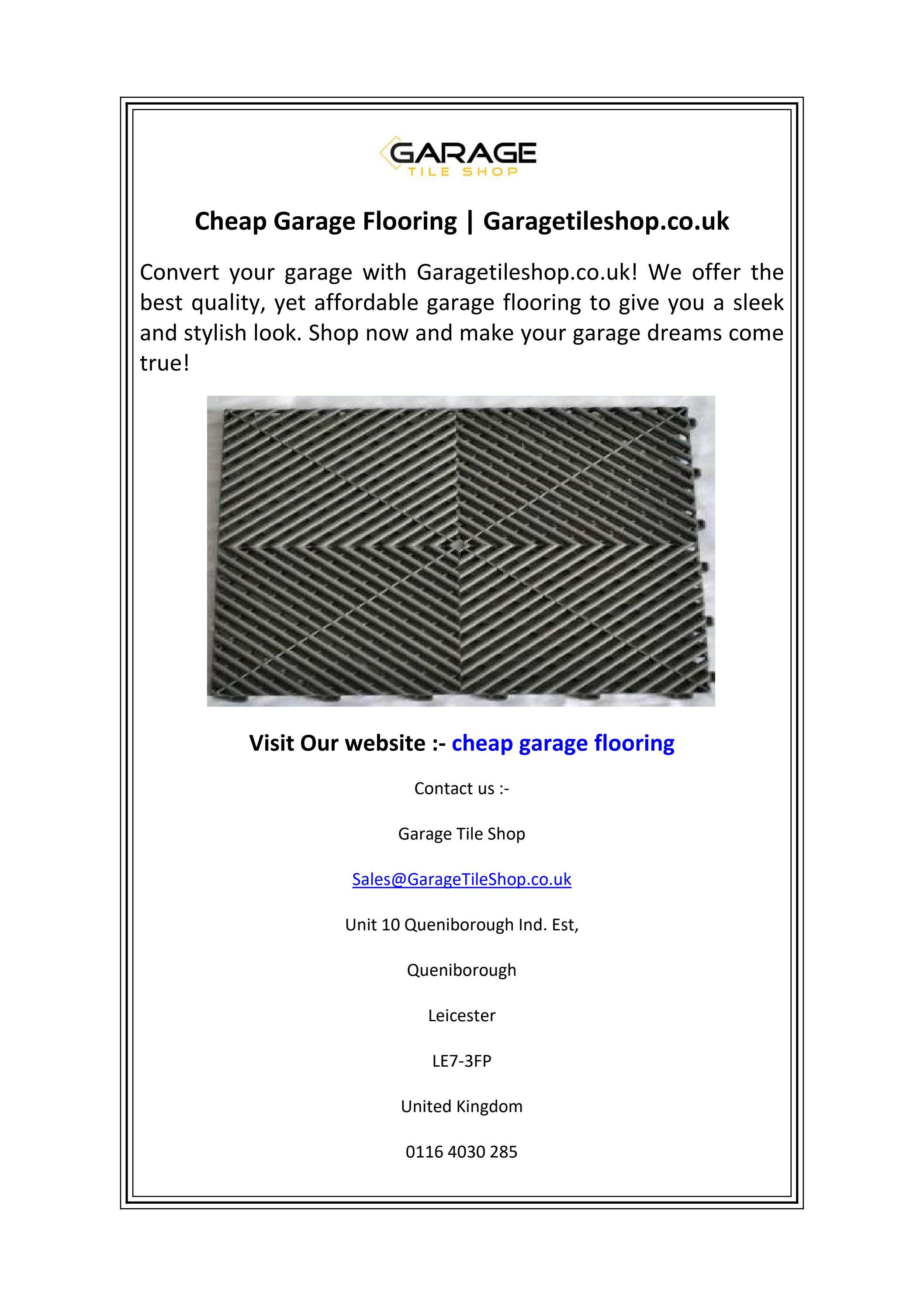Cheap Garage Flooring by Garagetile Shop Issuu