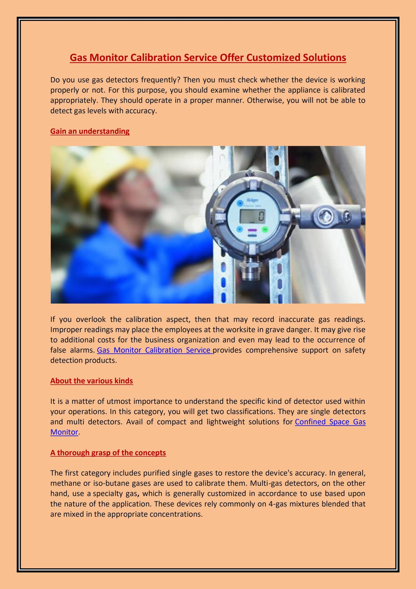 Gas Monitor Calibration Service Offer Customized Solutions by ...
