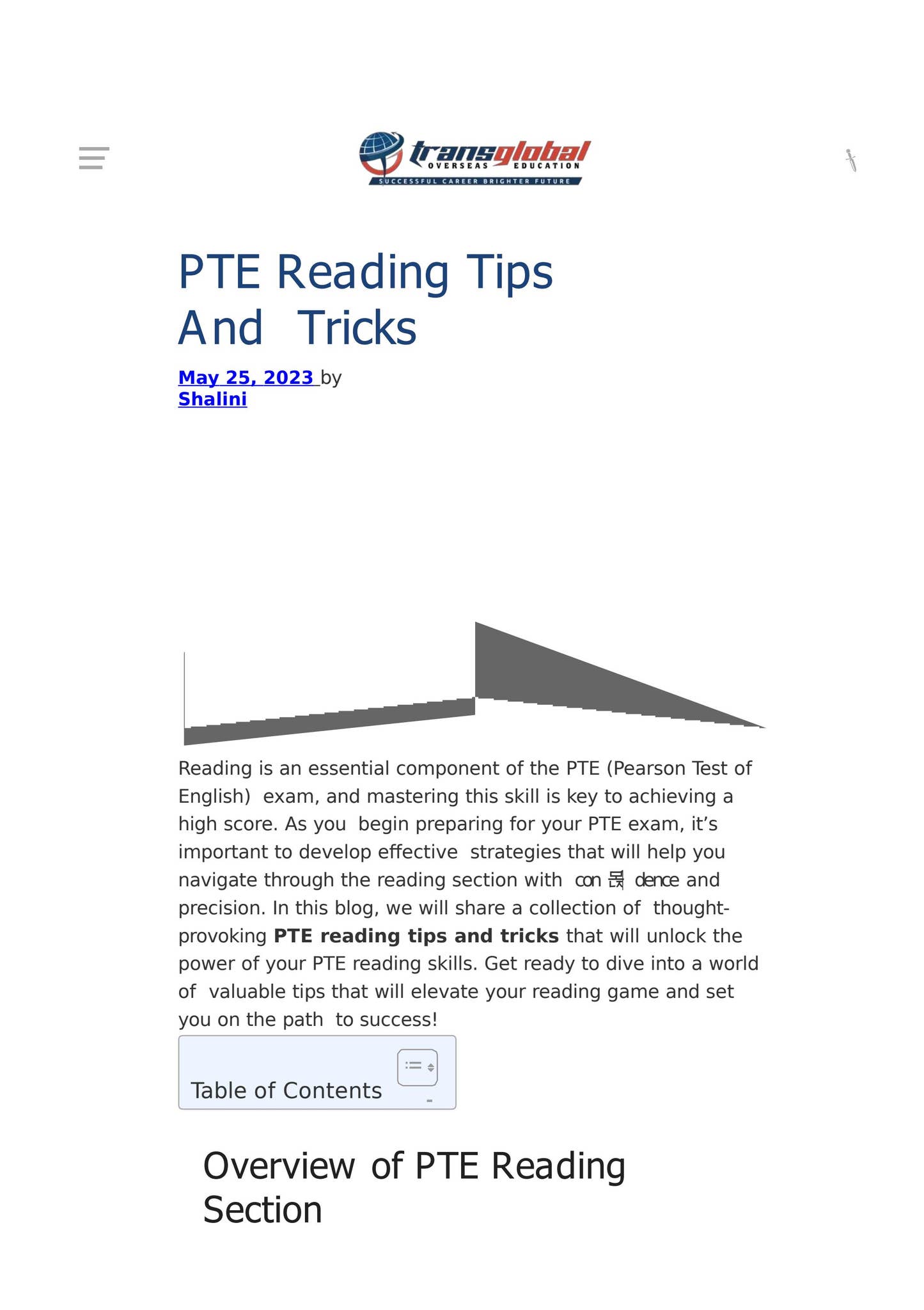 PTE Reading Tips And Tricks by Transglobal Overseas Education ...