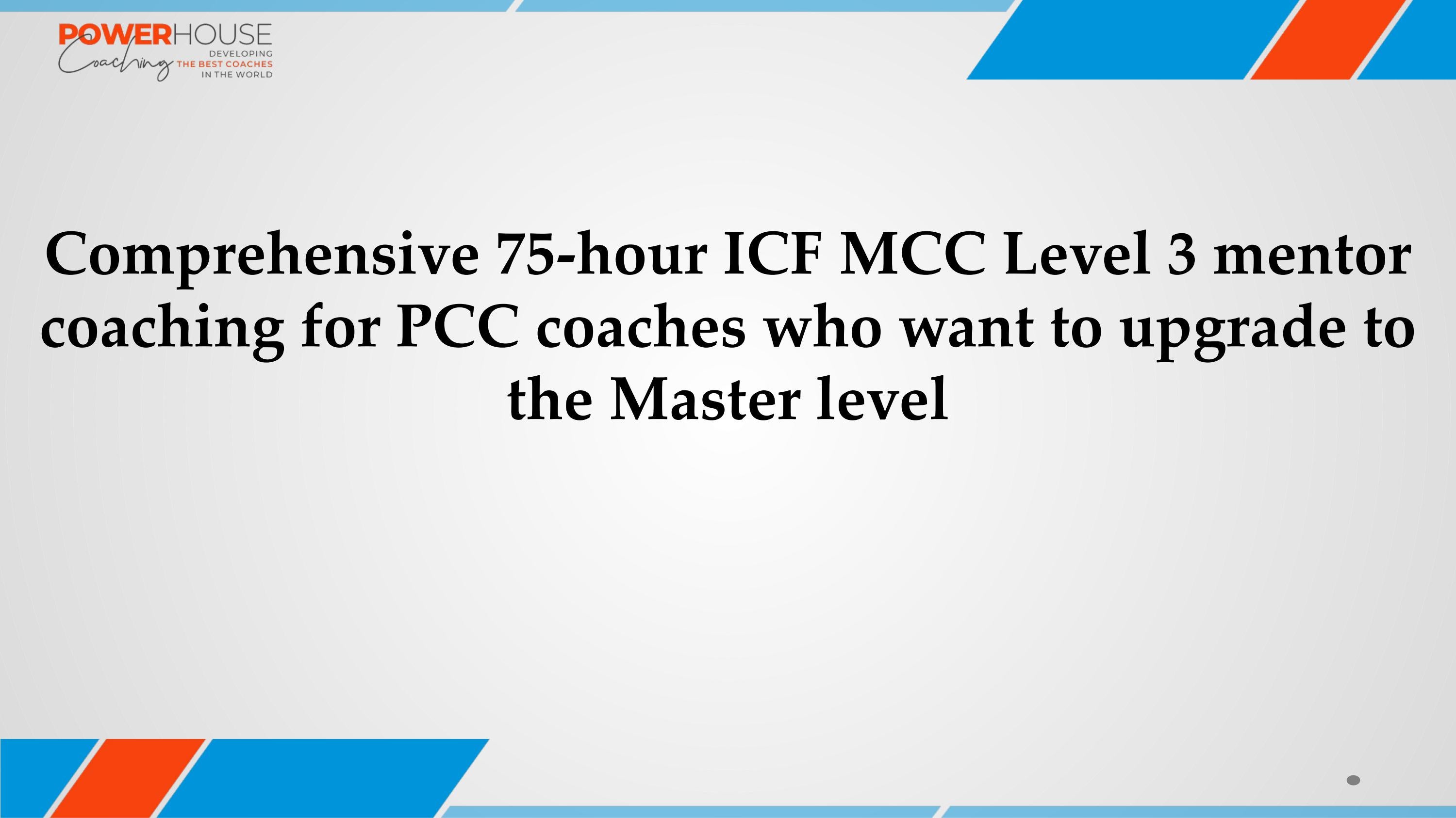 ICF Master Certified Coach (MCC) by Jennifer Powers - Issuu