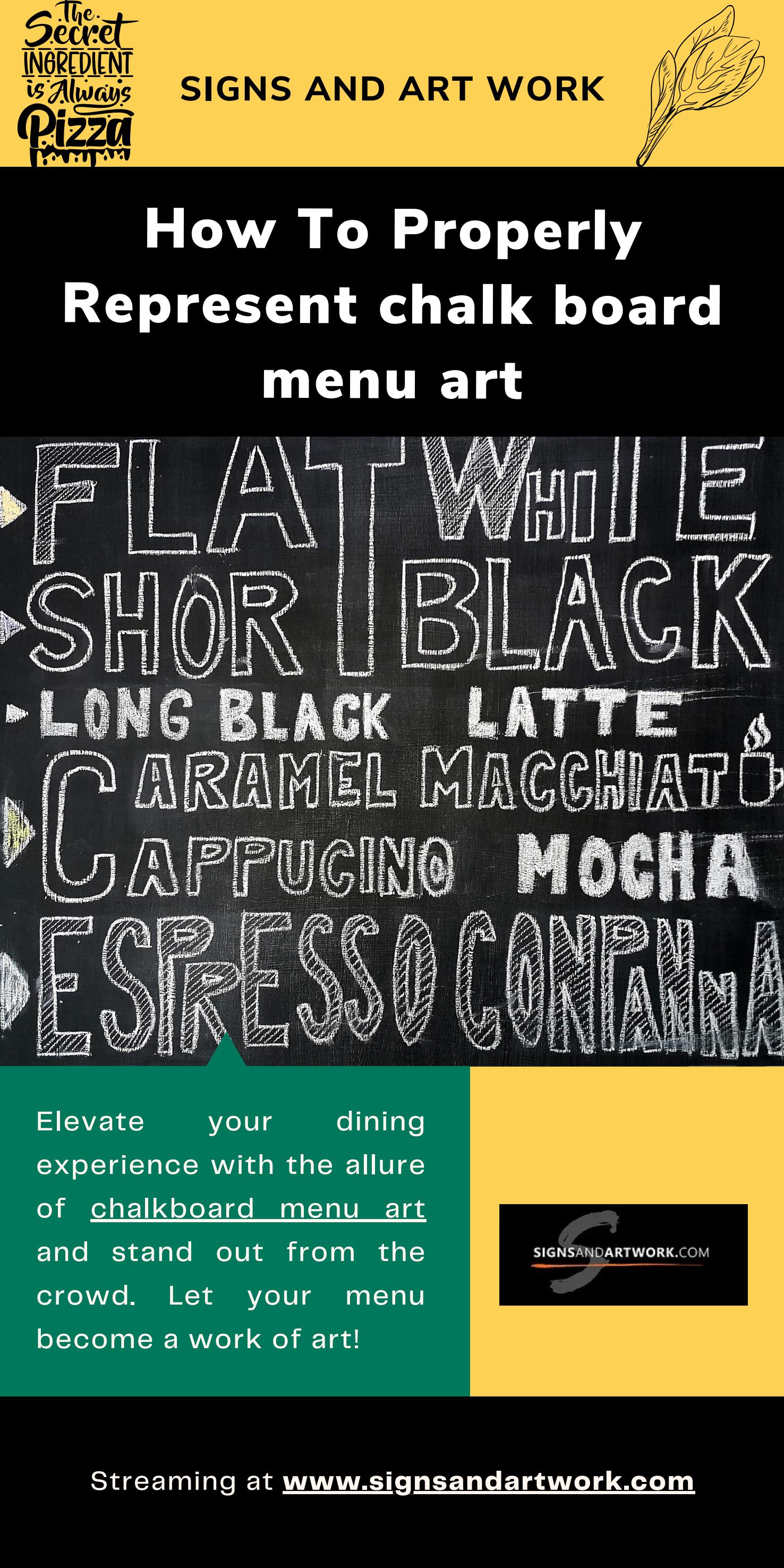 How To Properly Represent chalk board menu art by signsandartwork Issuu