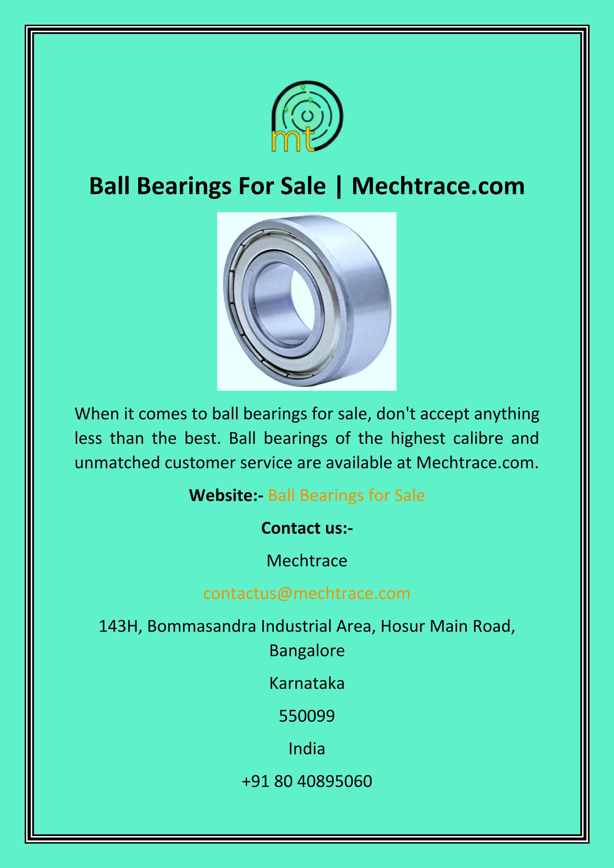 Ball Bearings For Sale by mechtrace Issuu