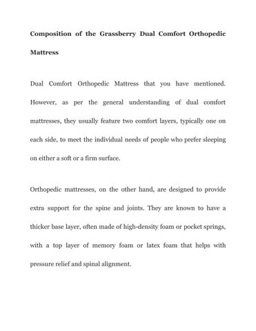 Orthopedic Memory Foam 床垫 在线版 at Best Price in India — Grassberrymattress.com 第 7 页
