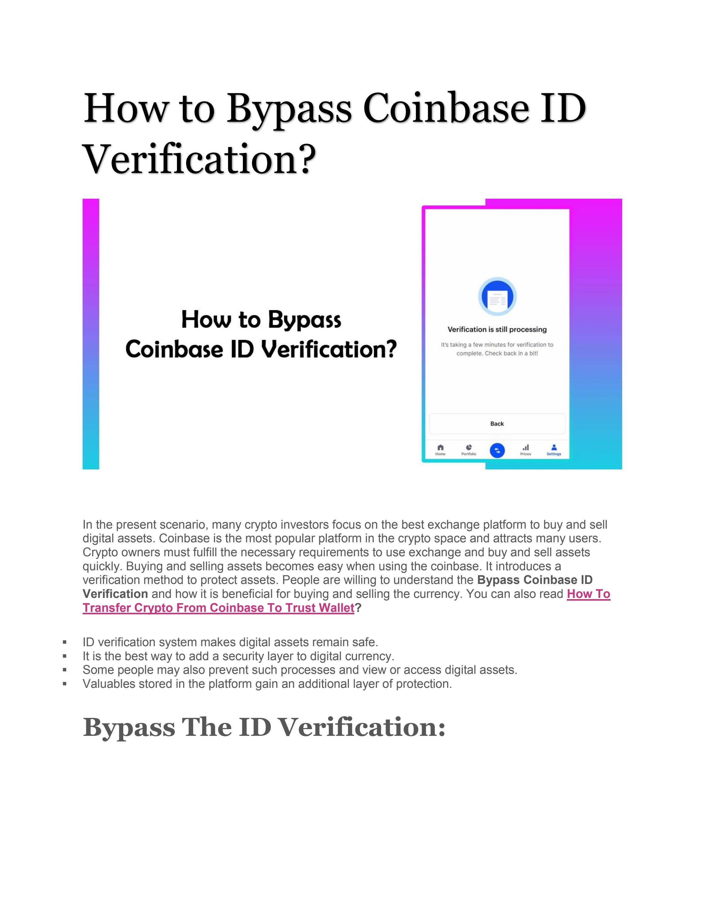 How to Bypass Coinbase ID Verification? by Angus Simpson - Issuu