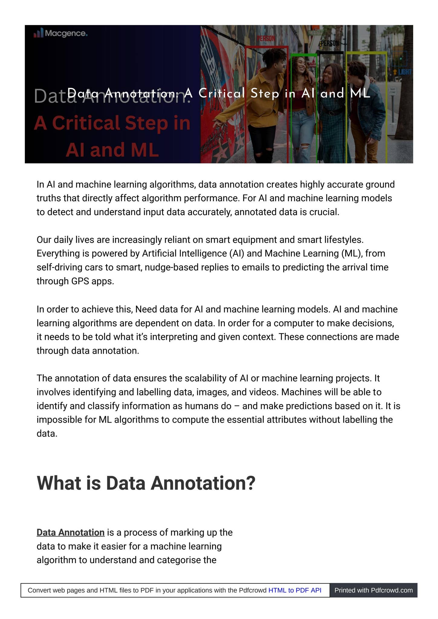 How Data Annotation is a critical step in AI and ML | Macgence by ...