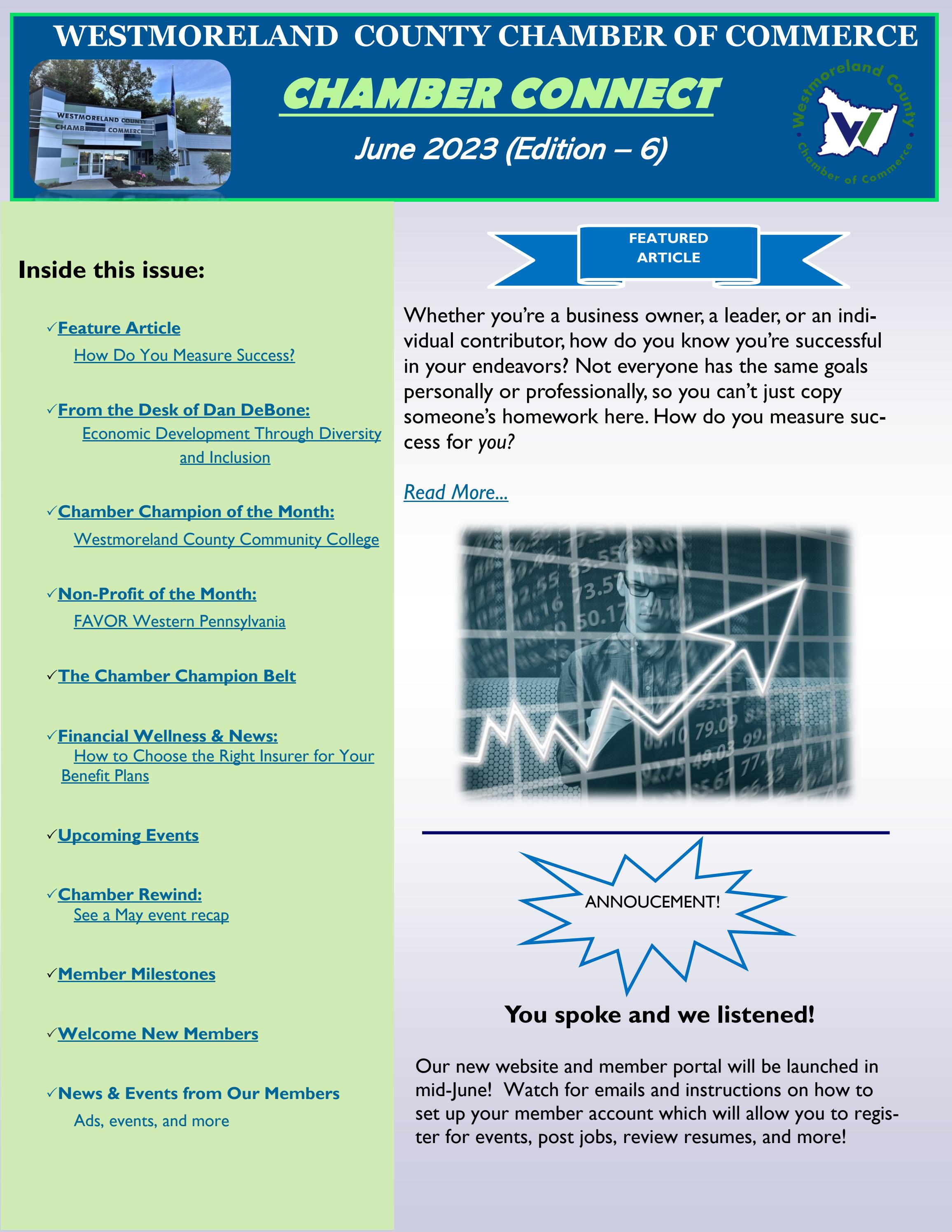 Chamber Connect June 2023 by Westmoreland County Chamber of Commerce - Issuu