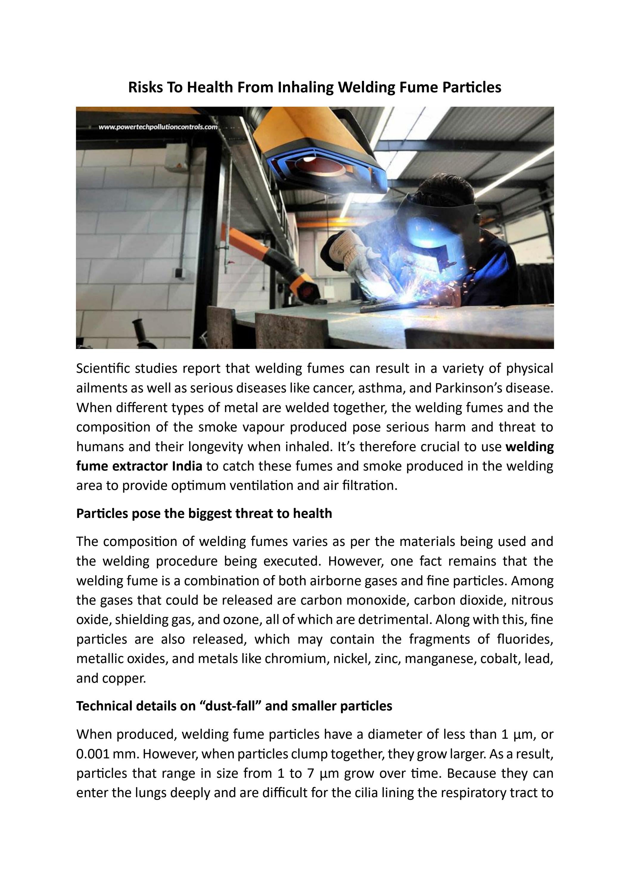 Risks To Health From Inhaling Welding Fume Particles by Powertech