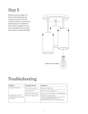 nathanjameshome 家具目录 · Ophelia 吸顶灯 Instruction Sheet 第 11 页