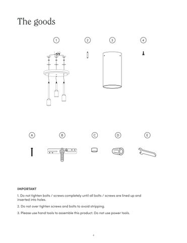 nathanjameshome 家具目录 · Ophelia 吸顶灯 Instruction Sheet 第 4 页