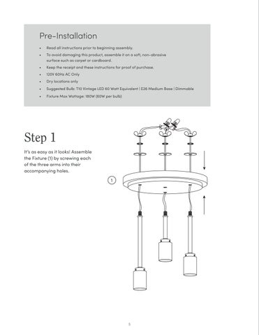 nathanjameshome 家具目录 · Ophelia 吸顶灯 Instruction Sheet 第 5 页
