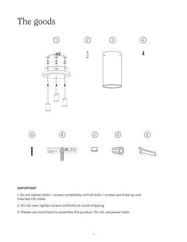 nathanjameshome 家具目录 · Ophelia 吸顶灯 Instruction Sheet 第 4 页