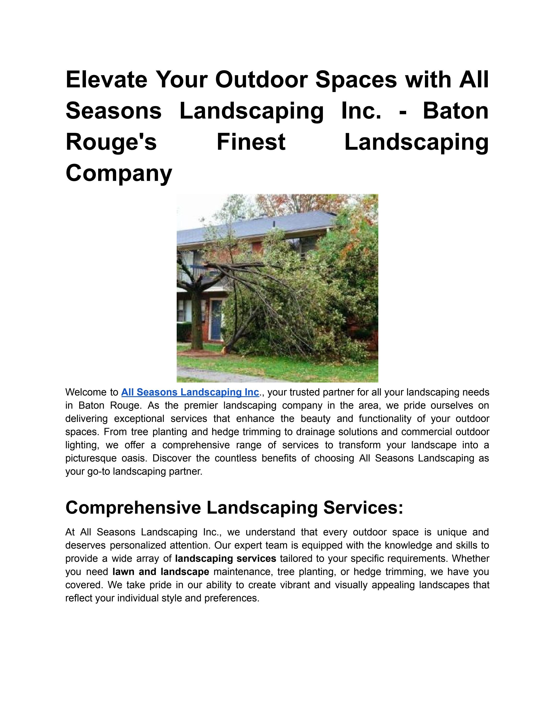 All Seasons Landscaping Inc by All Seasons Landscaping Issuu