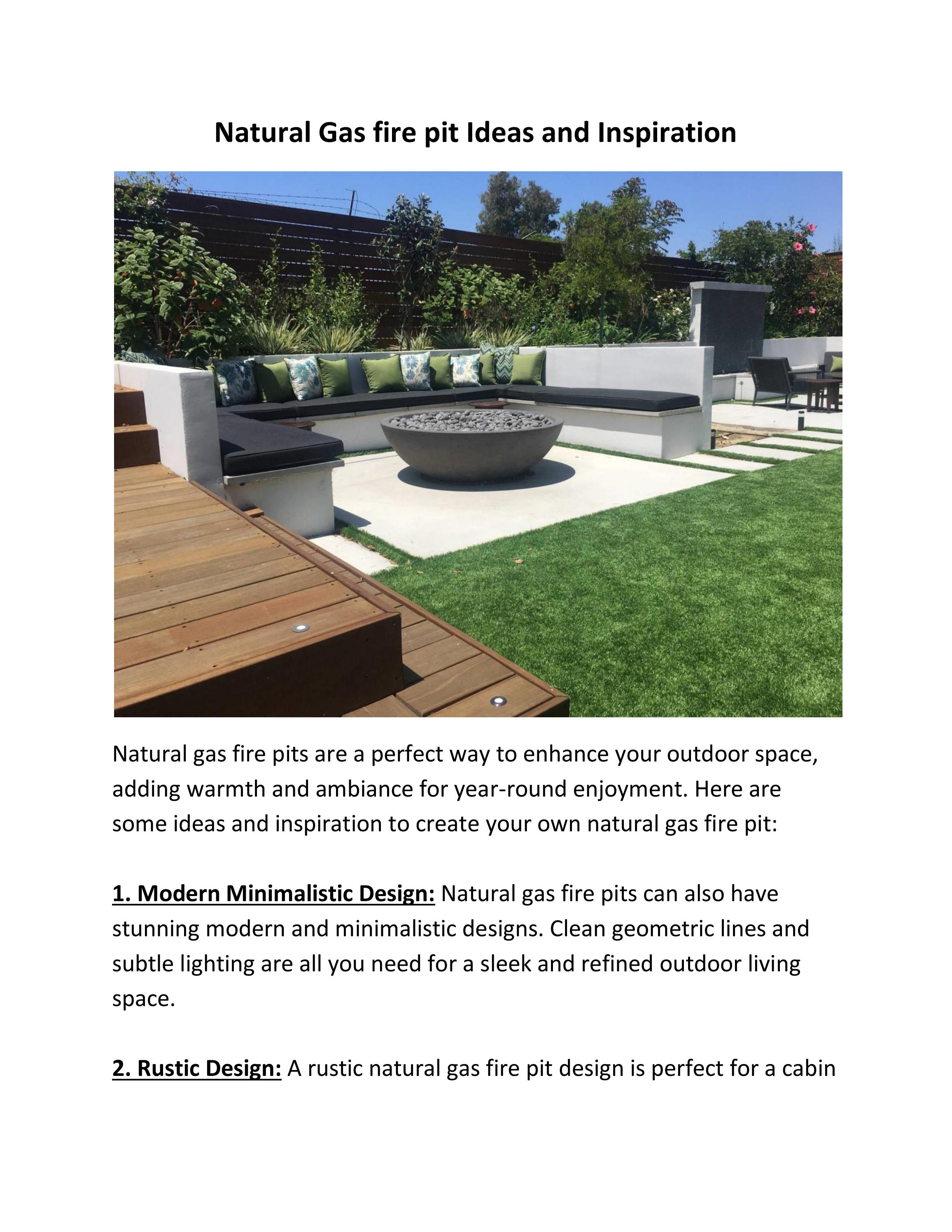 Natural Gas fire pit Ideas and Inspiration by outdoorfirepatio Issuu