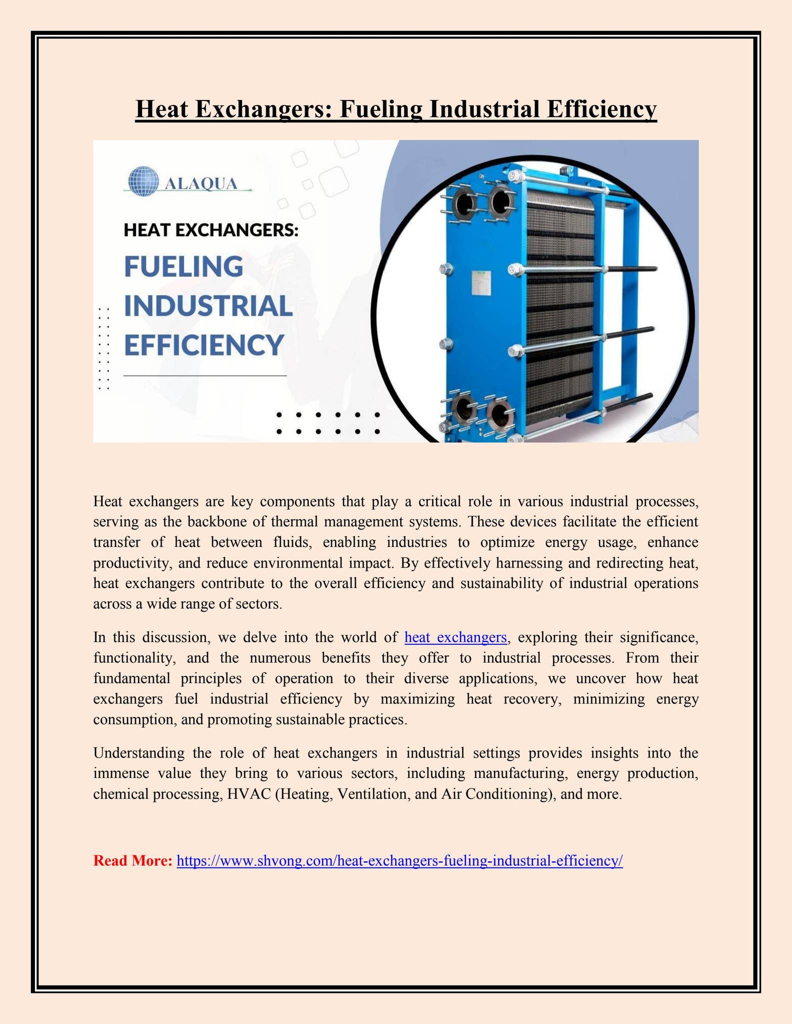 Heat Exchangers Fueling Industrial Efficiency.pdf by Alaqua, Inc ...