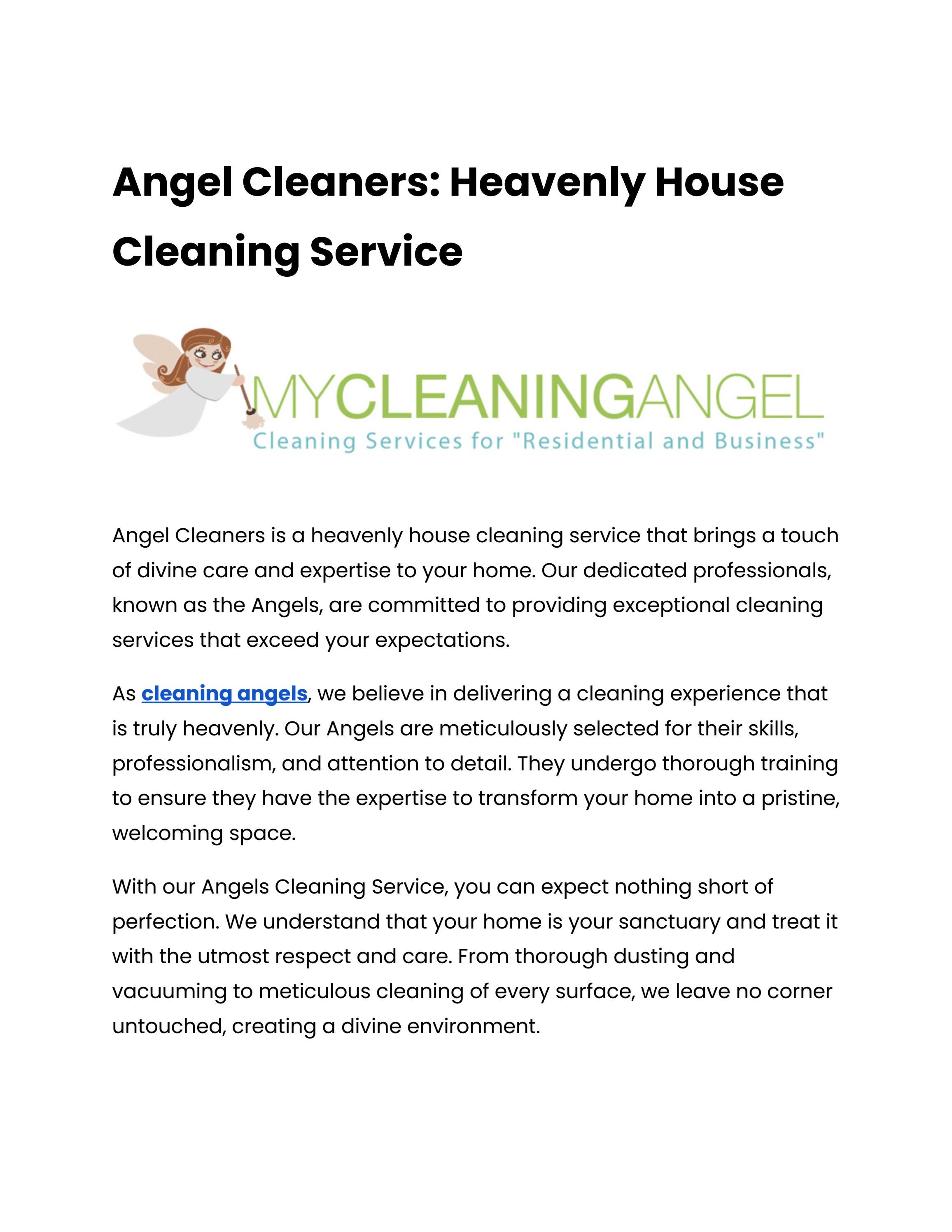 Angel Cleaners Heavenly House Cleaning Service by myclnngangel Issuu