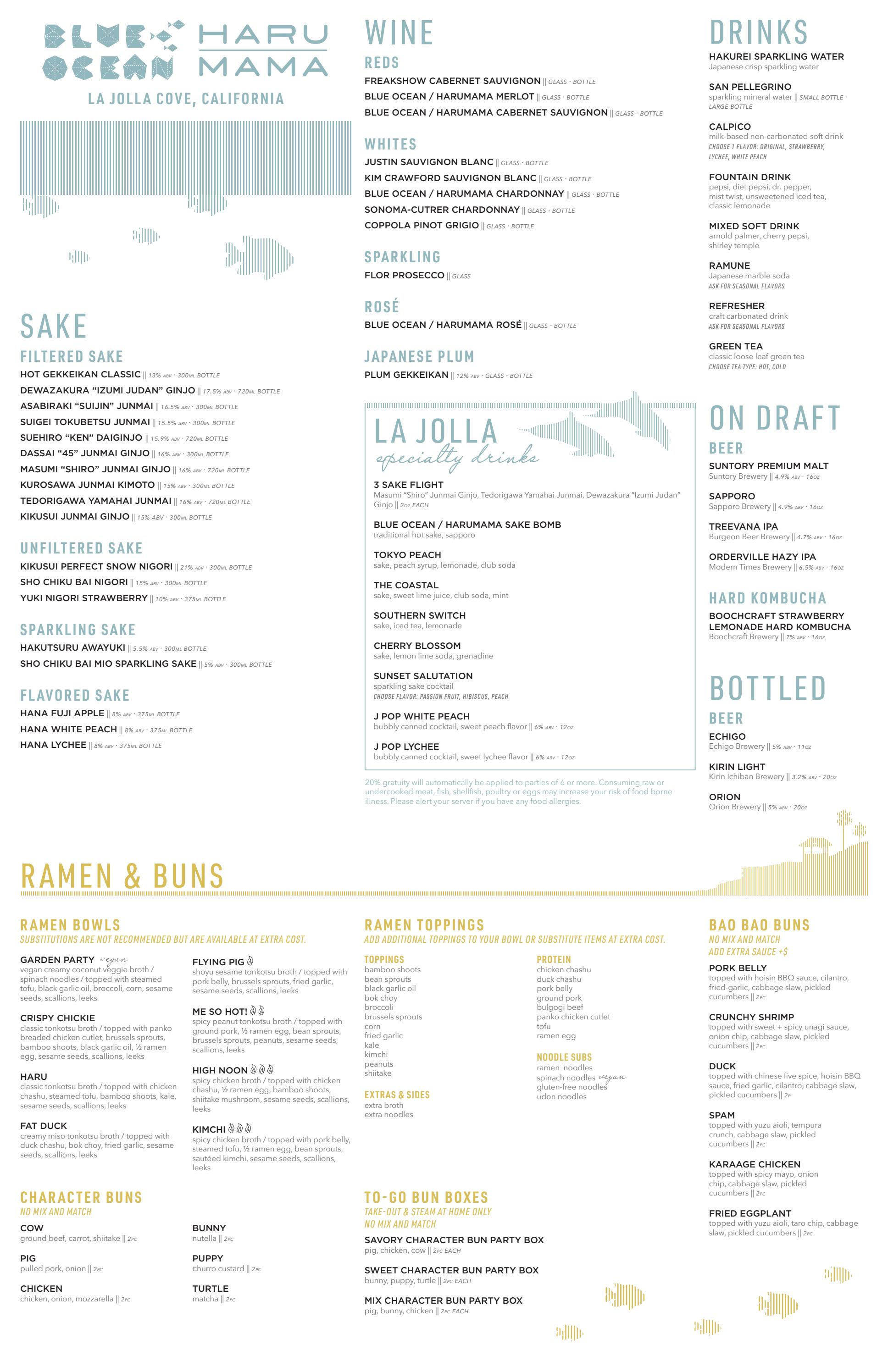 New Blue Ocean/Harumama Main Menu by Marketing and Creative Department ...